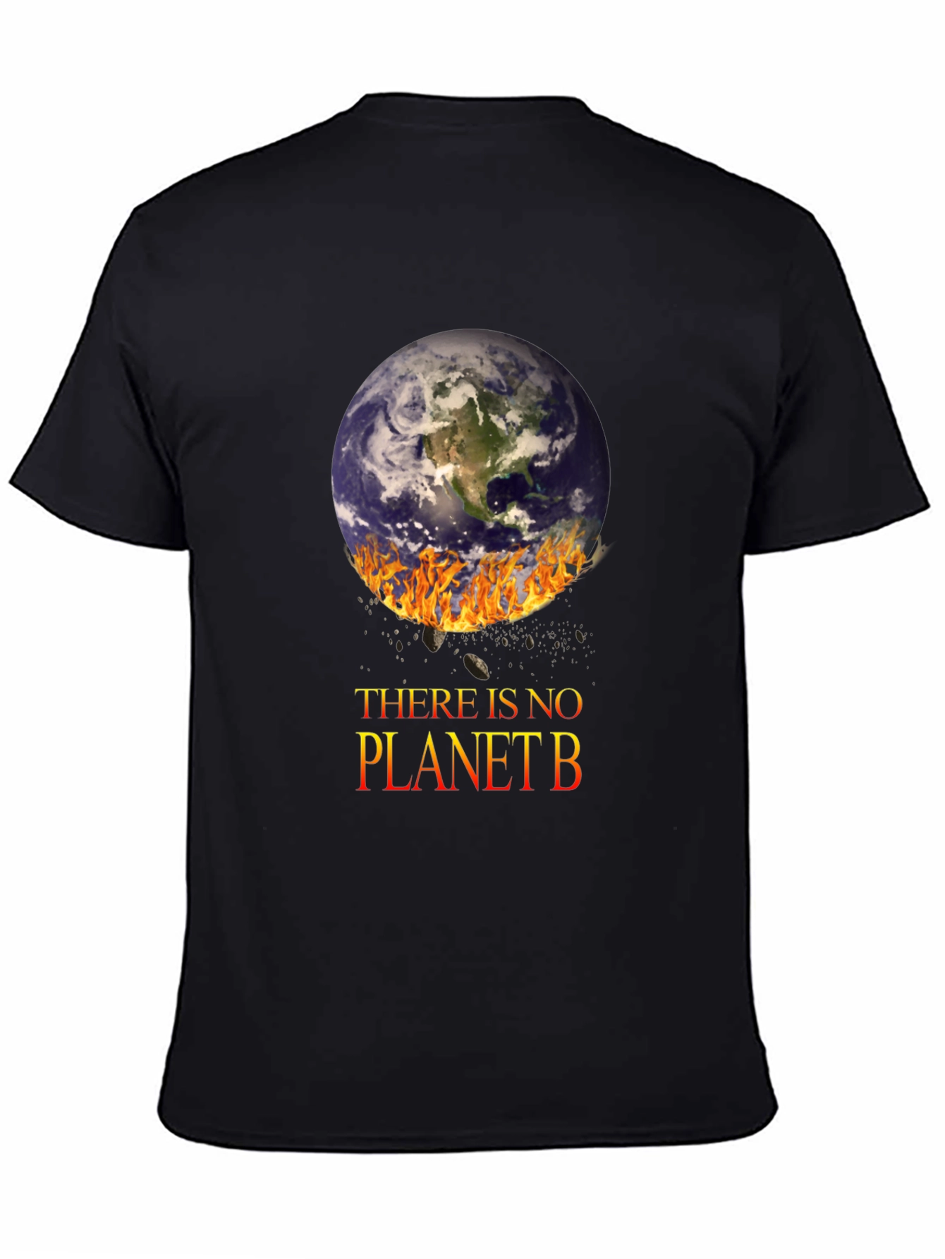 Black There is No Planet B T-Shirt view 4