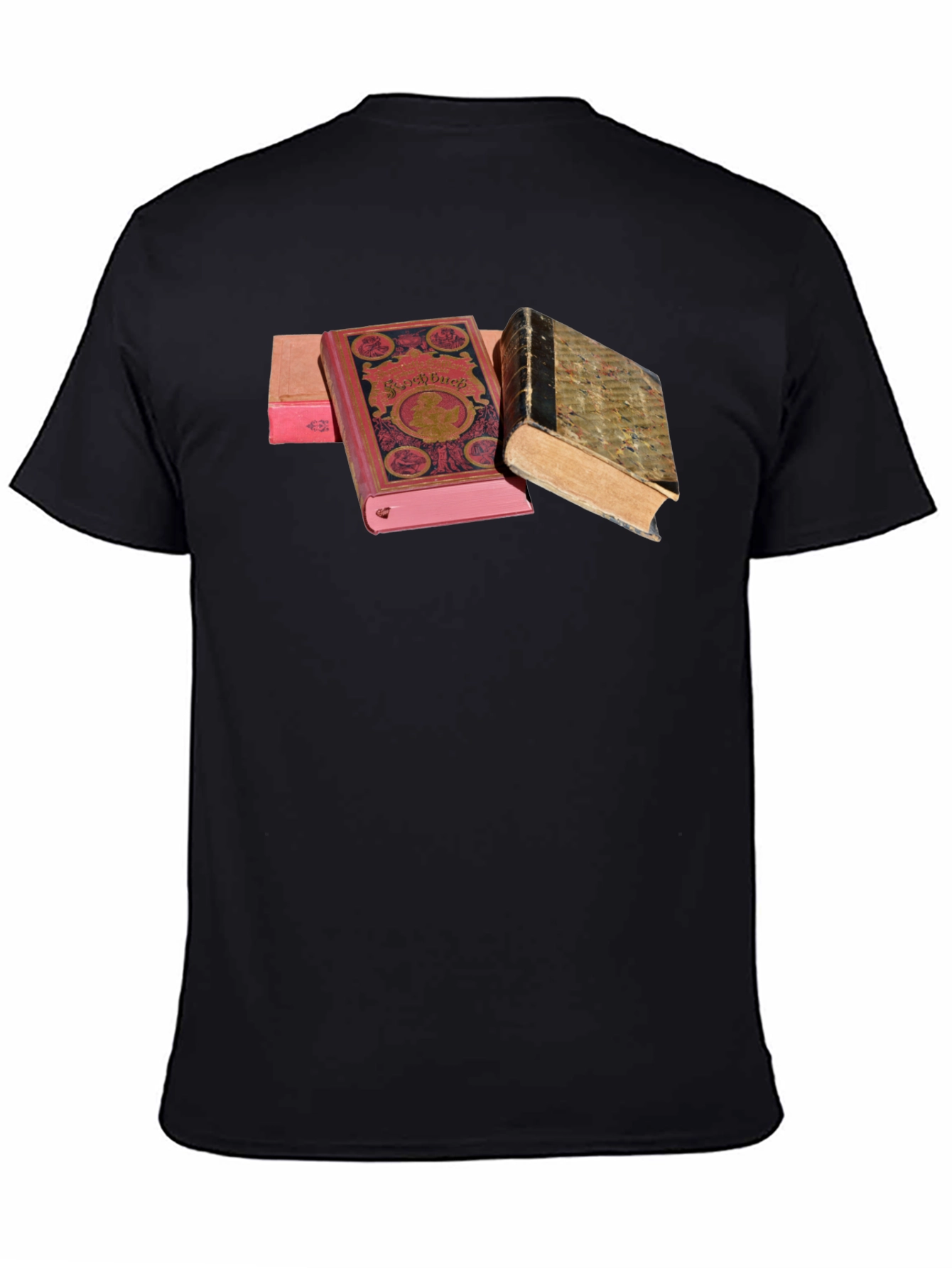 Black Vintage Books Graphic Tee - Stylish Comfort view 4