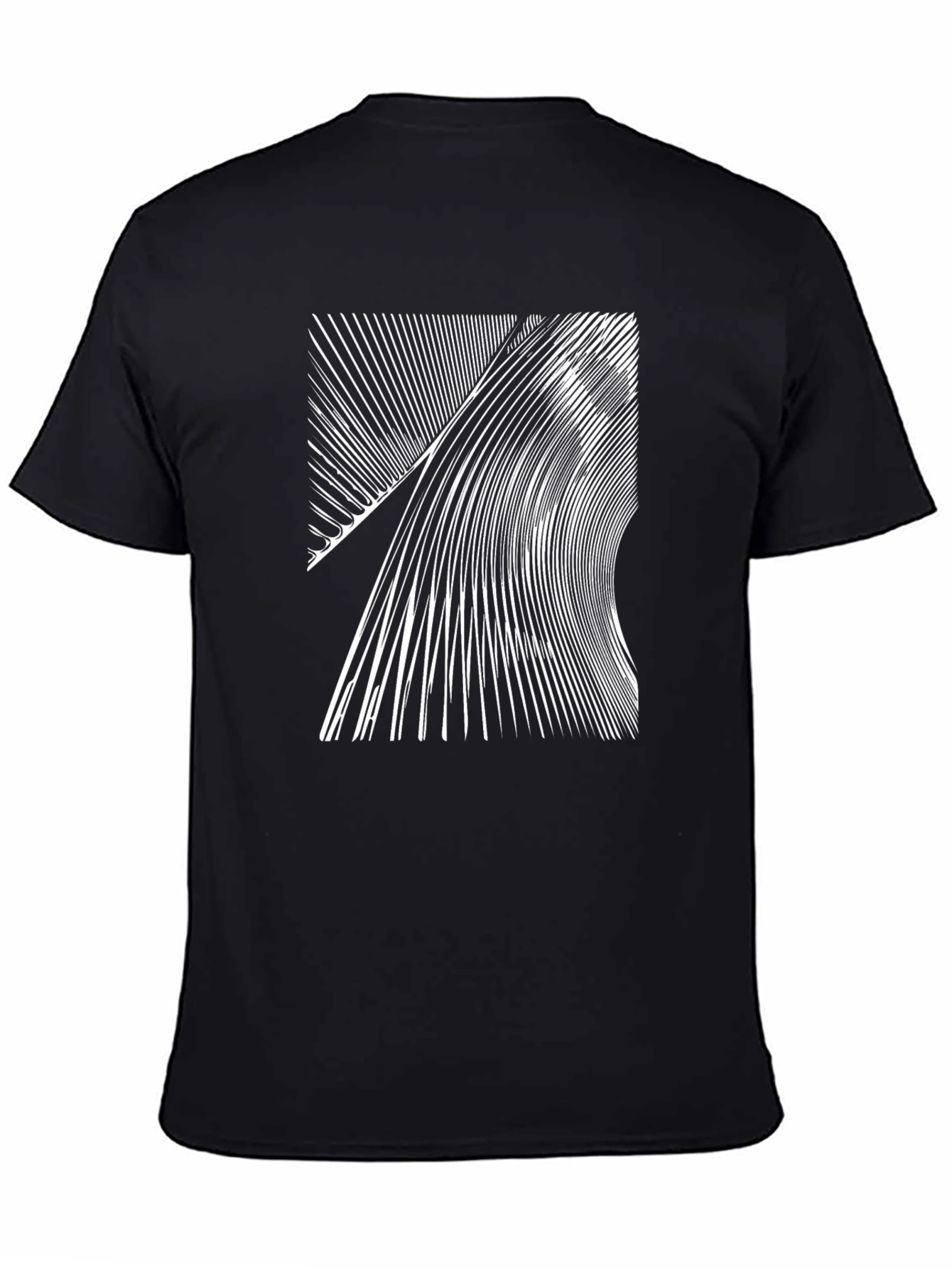 Black Abstract Graphic Print Black T-Shirt view 4