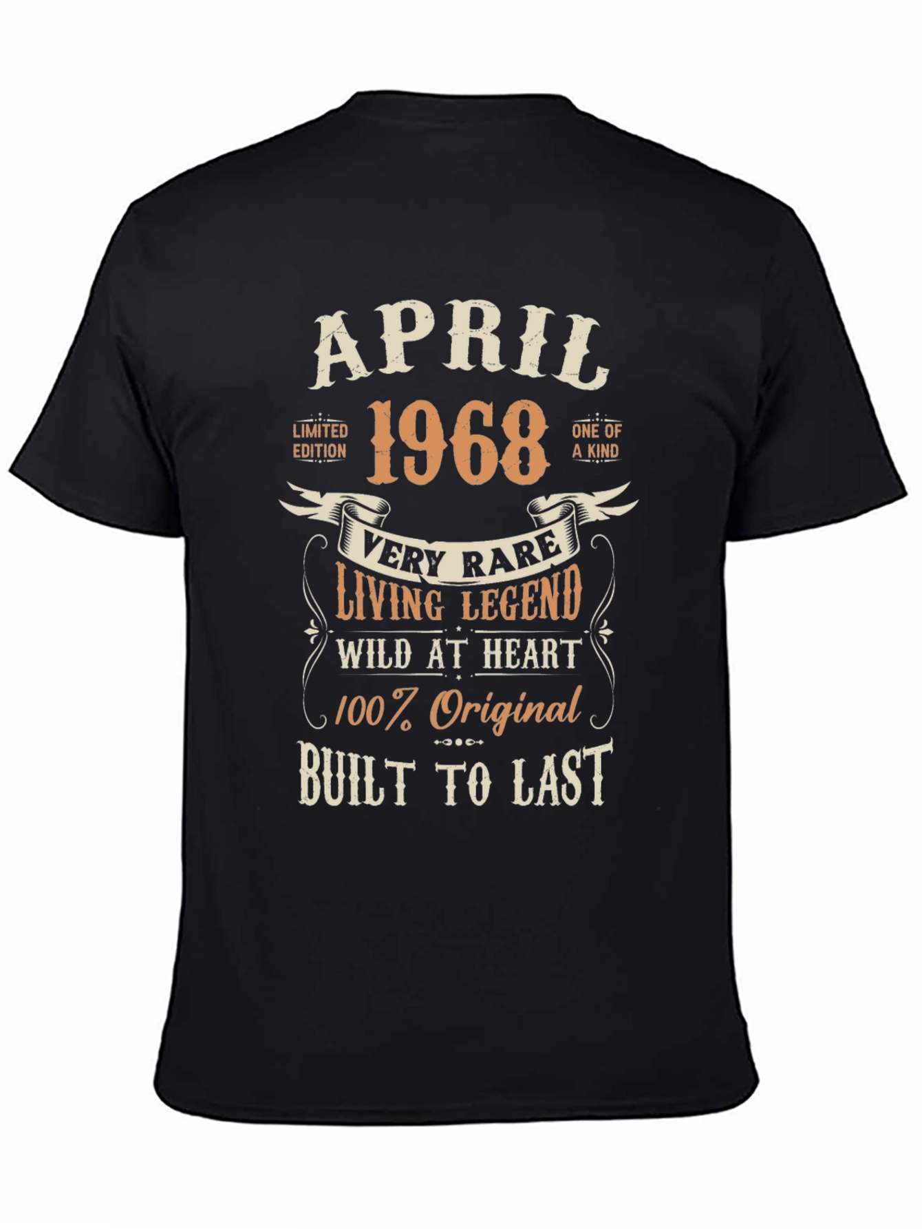 Black April 1968 Vintage Limited Edition T-Shirt view 4