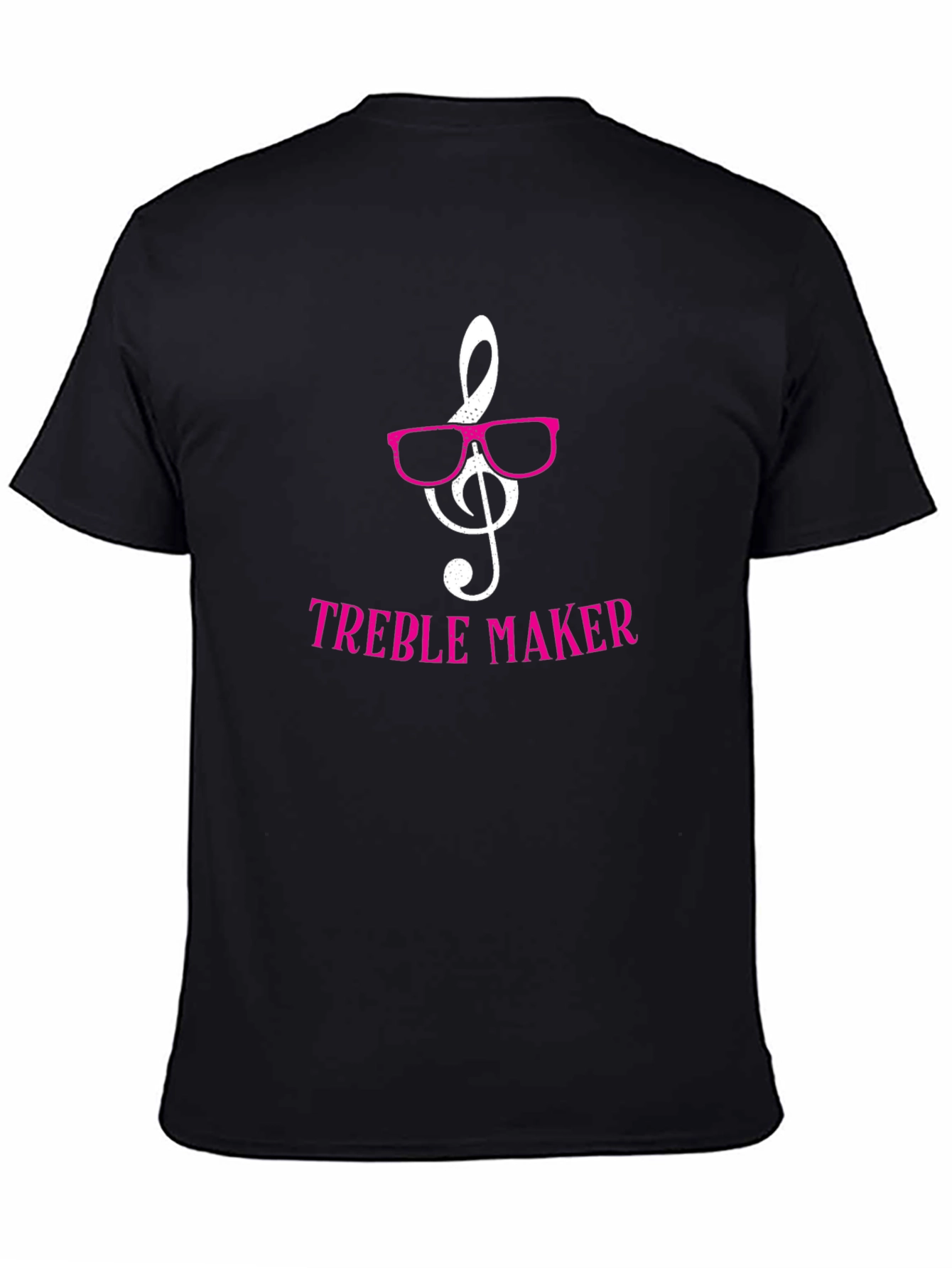 Black Treble Maker Graphic Tee - Music Lover Shirt view 4