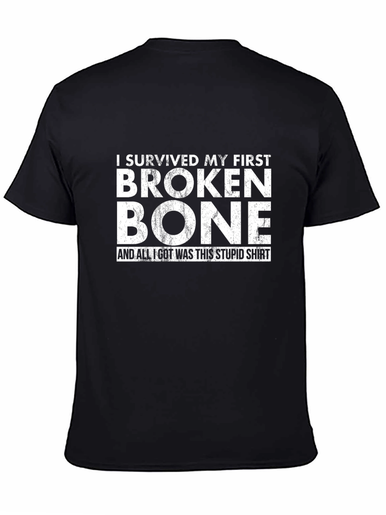 Black Broken Bone Survivor Graphic T-Shirt view 4