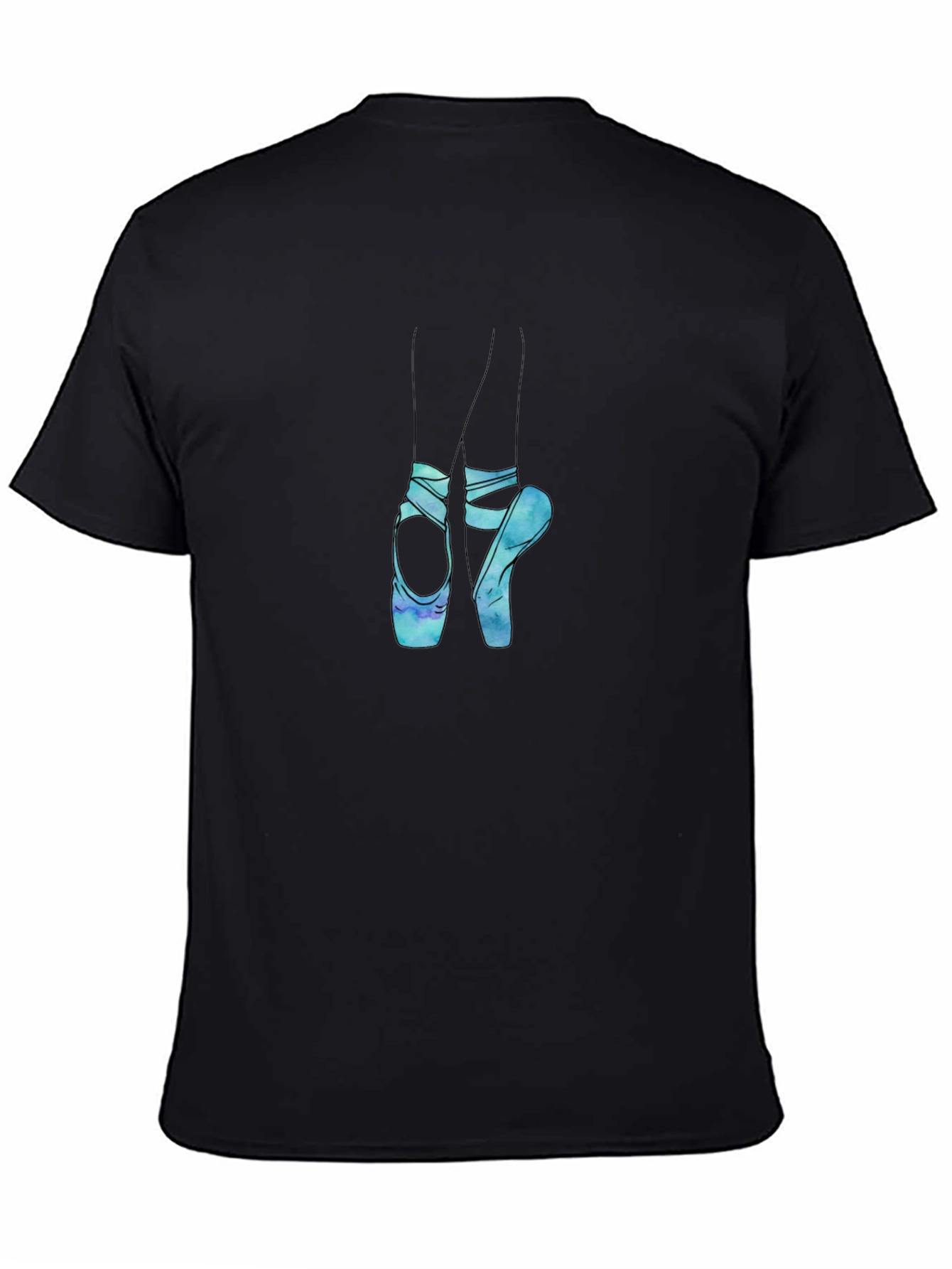Black Ballet Shoes Graphic Tee - Dance Lover T-Shirt view 4