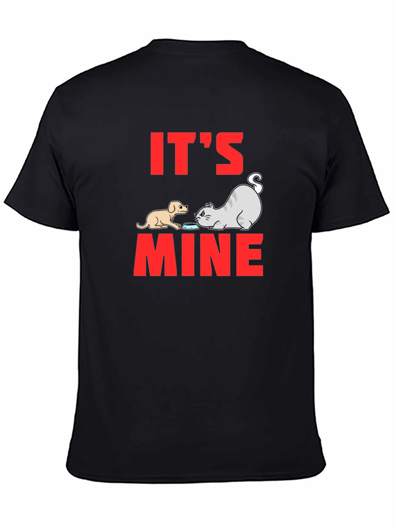 Black It's Mine Funny Animal Graphic Tee view 4