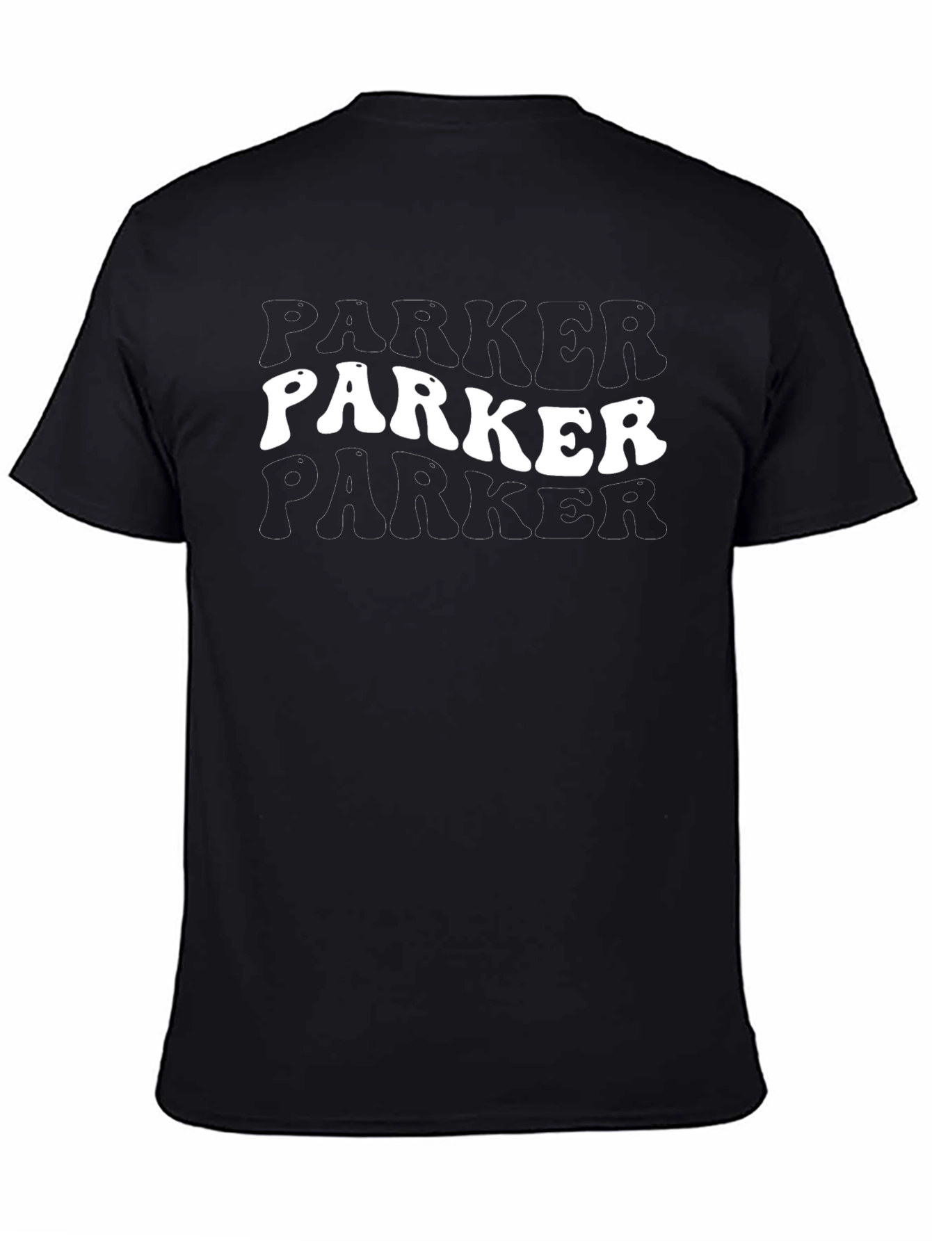 Black Parker Retro Style T-Shirt view 4