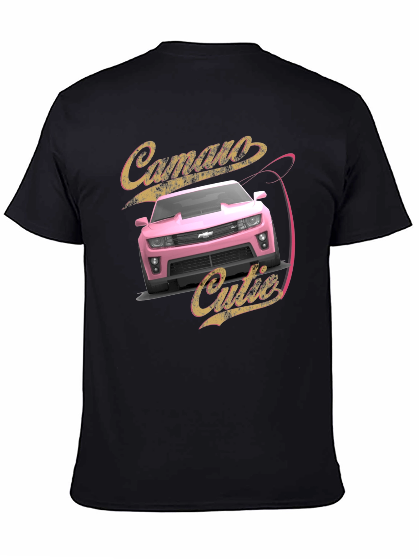 Black Camaro Cutie T-Shirt - Black Graphic Tee view 4