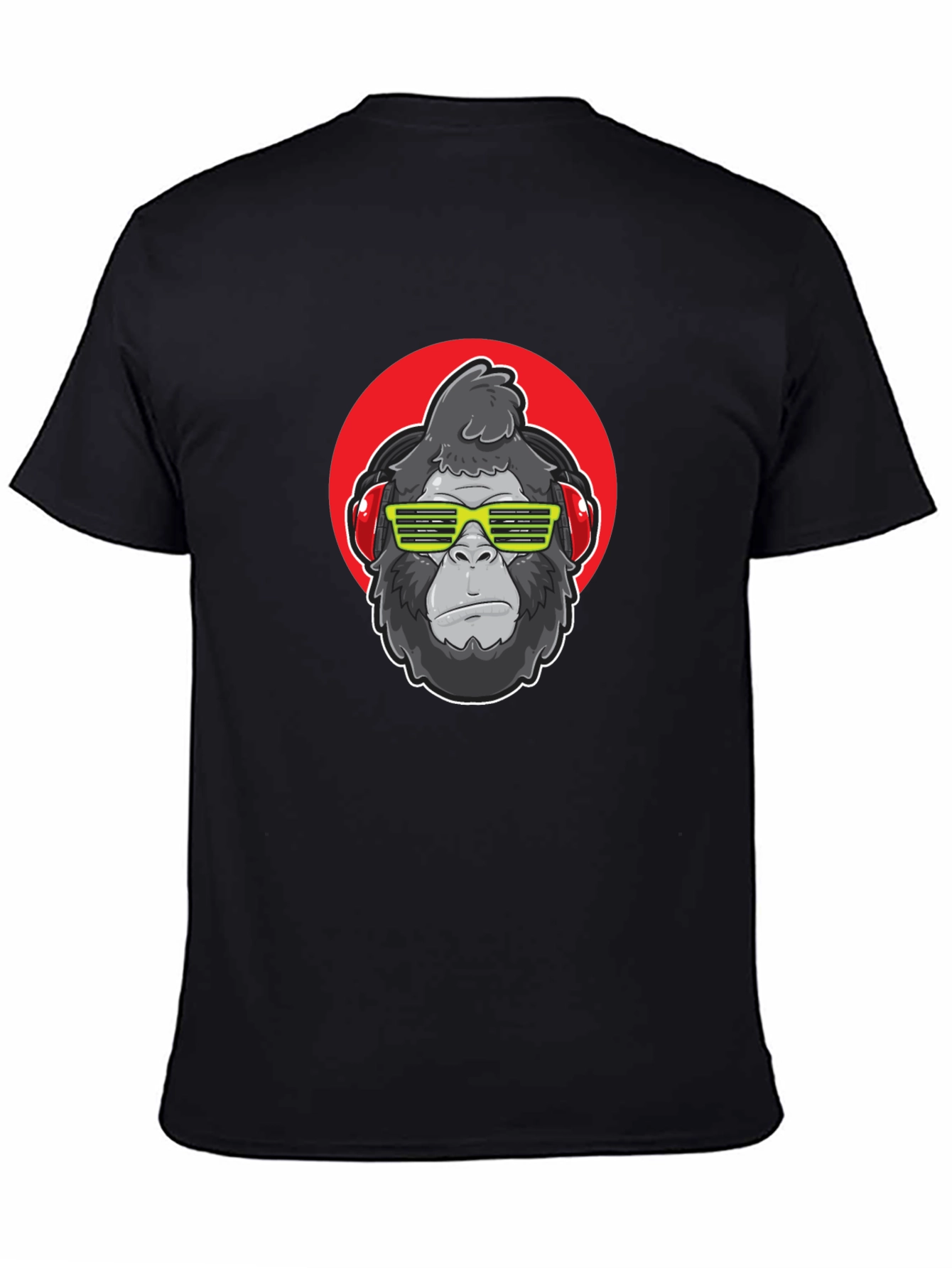 Black Cool Gorilla T-Shirt - DJ Ape Graphic Tee view 4