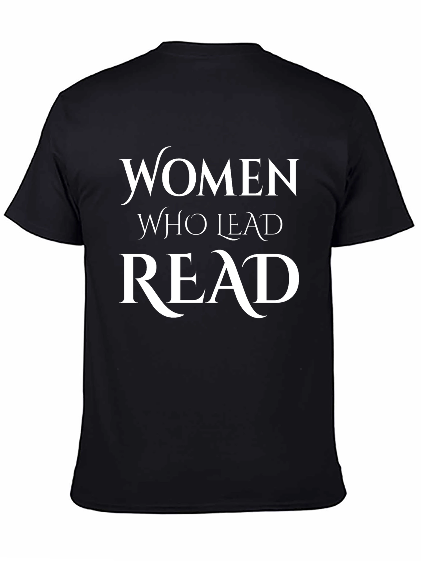 Black Women Who Lead Read T-Shirt, Black Cotton Tee view 4
