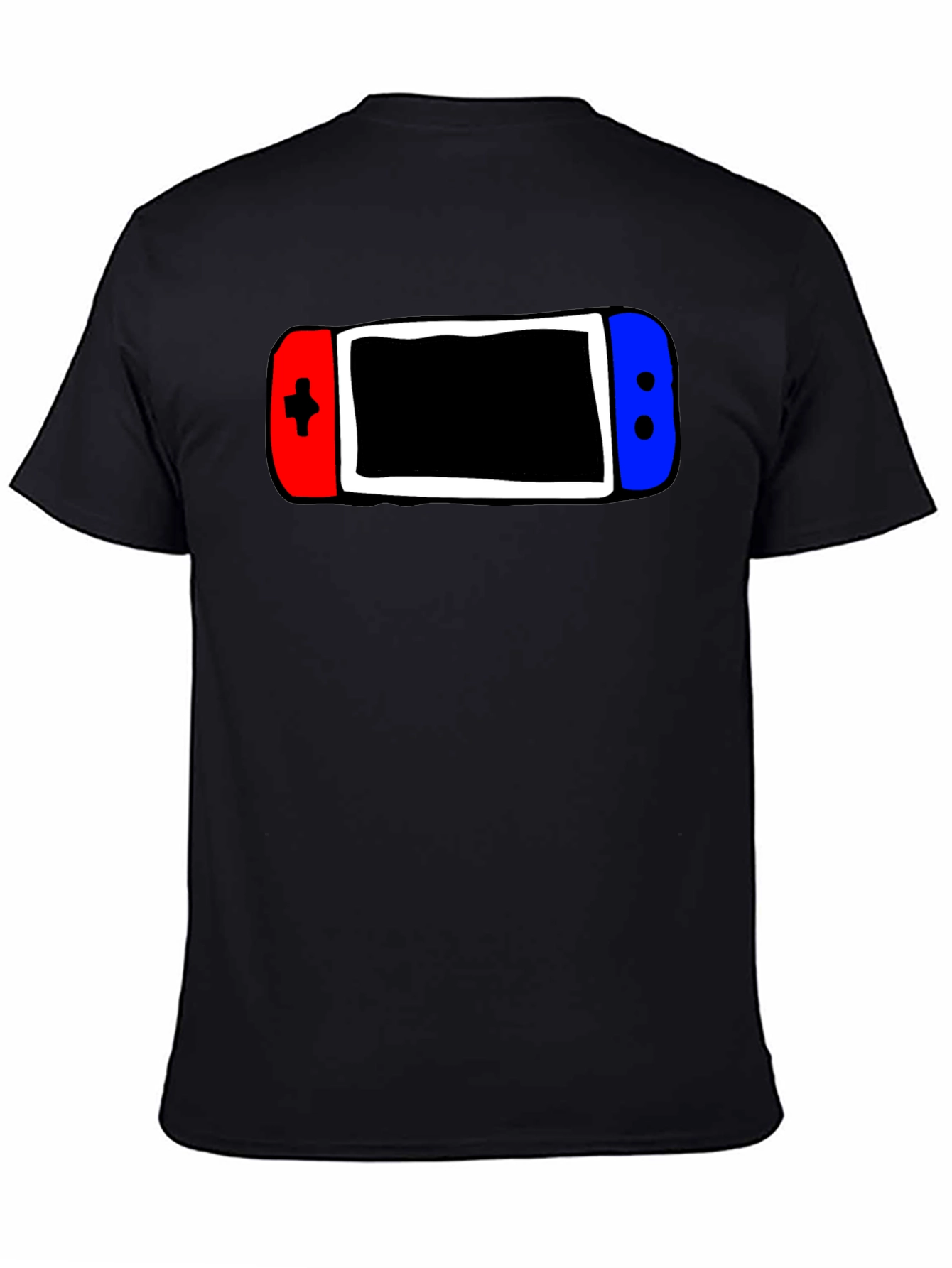 Black Gamer Style Tee - Console Controller Graphic T-Shirt view 4