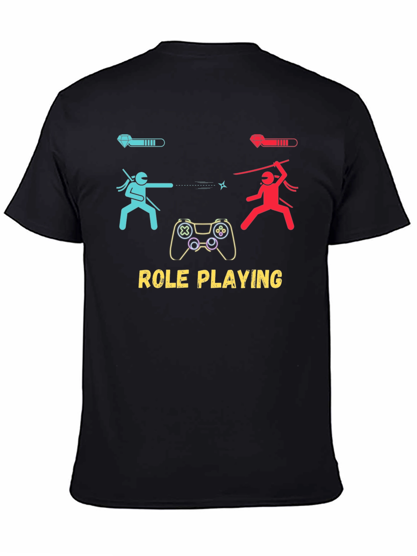 Black Role Playing Gamer T-Shirt view 4