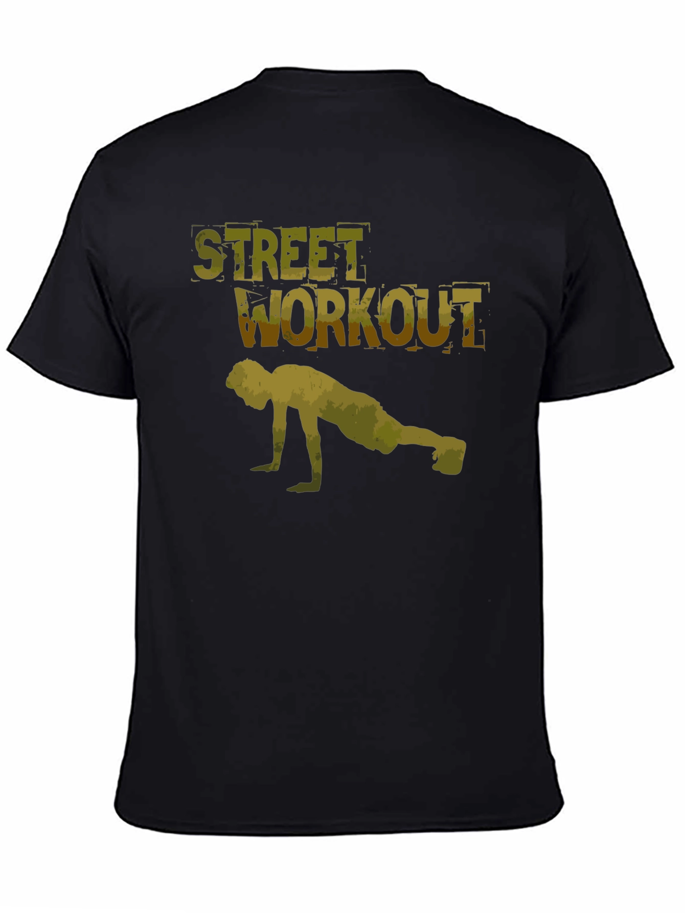 Black Street Workout Black T-Shirt for Men view 4