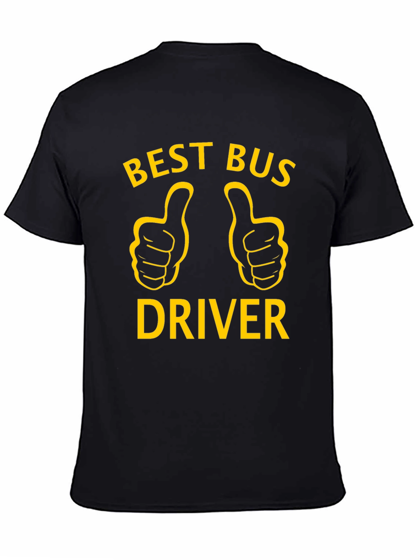 Black Best Bus Driver T-Shirt - Thumbs Up Graphic Tee view 4