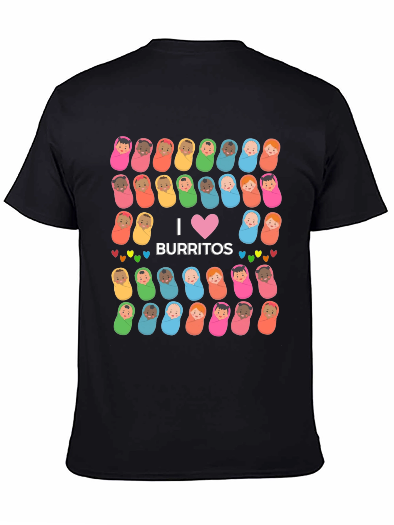 Black I Love Burritos Baby T-Shirt view 4