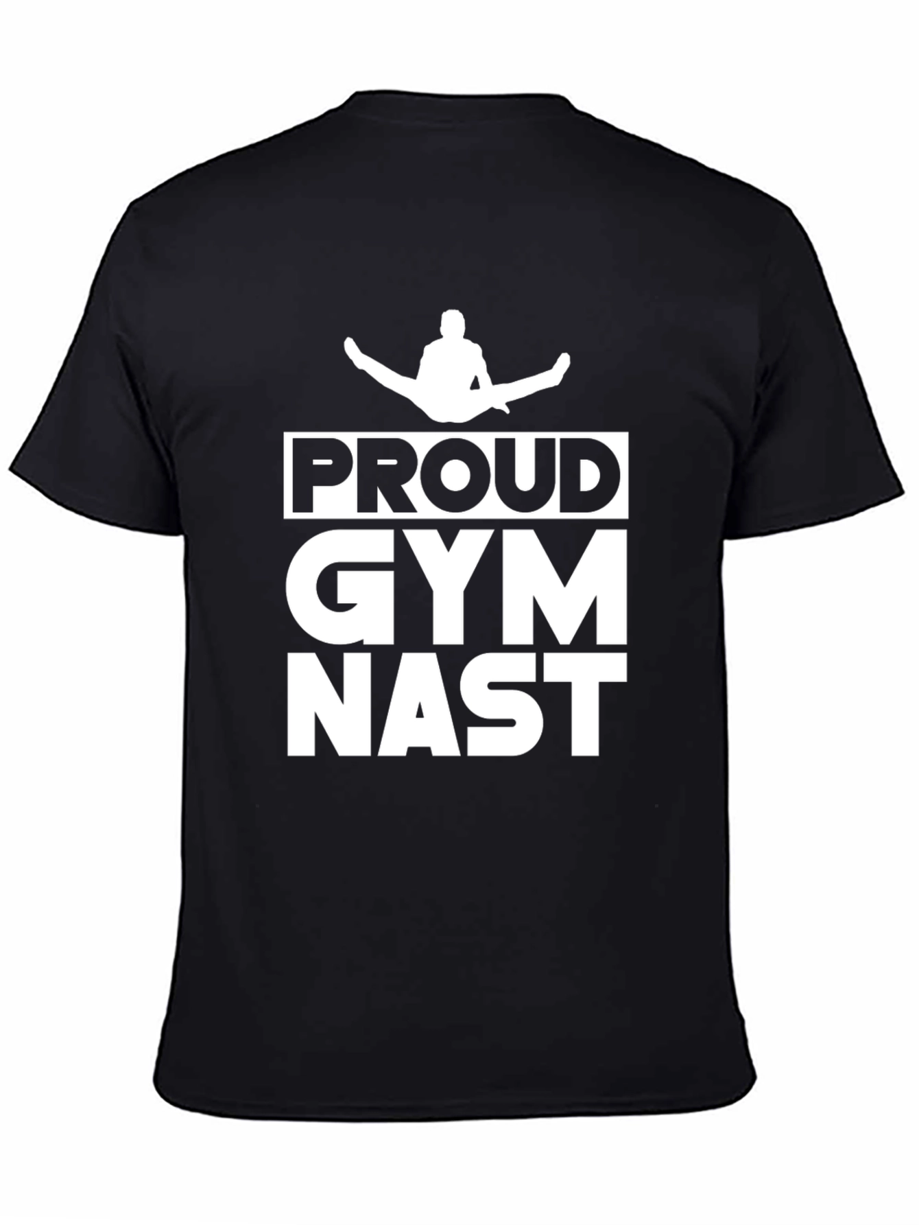 Black Proud Gymnast Graphic Tee - Black Cotton Blend Shirt view 4