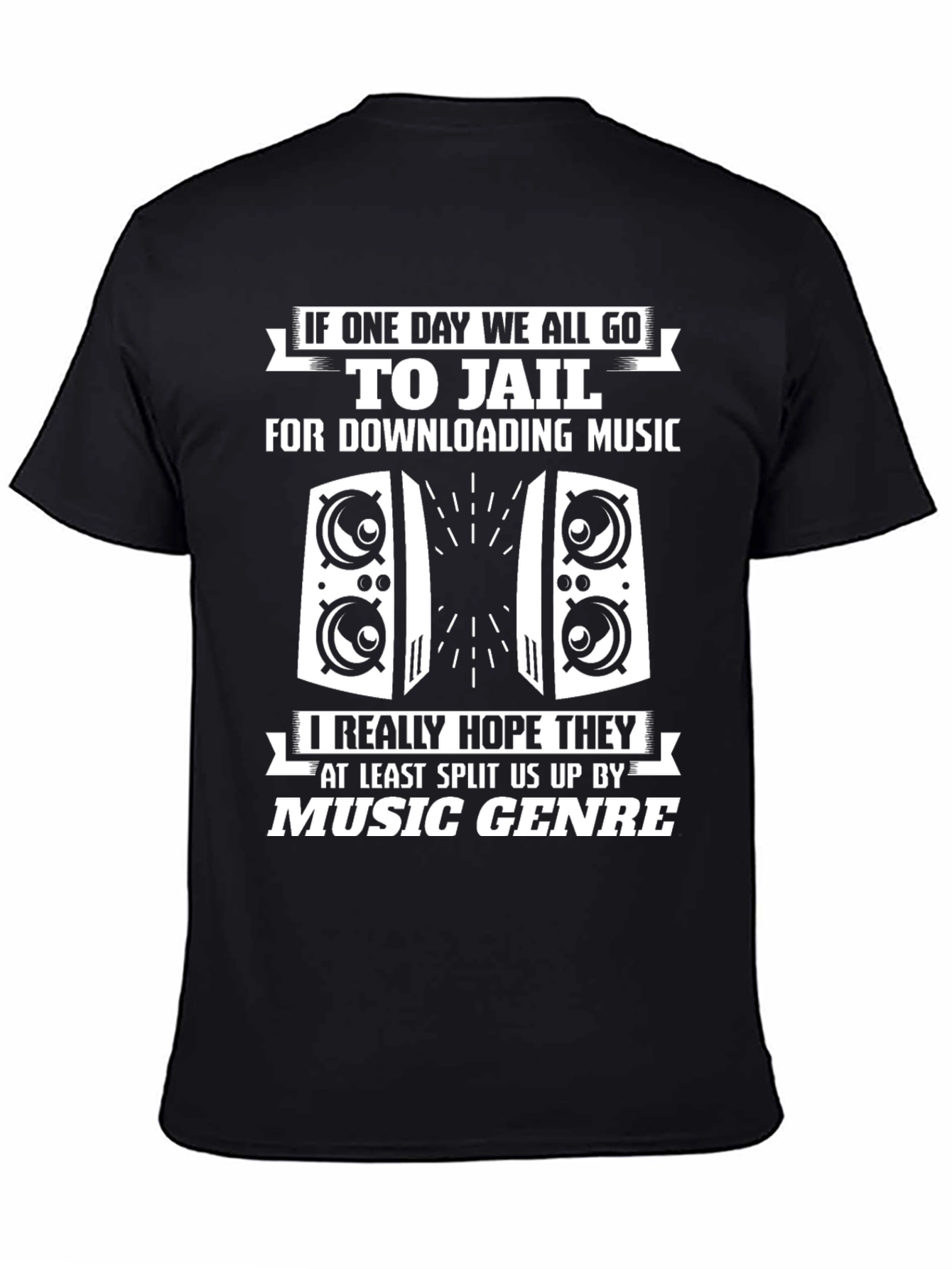 Black Music Lover's T-Shirt - Jail by Genre! view 4