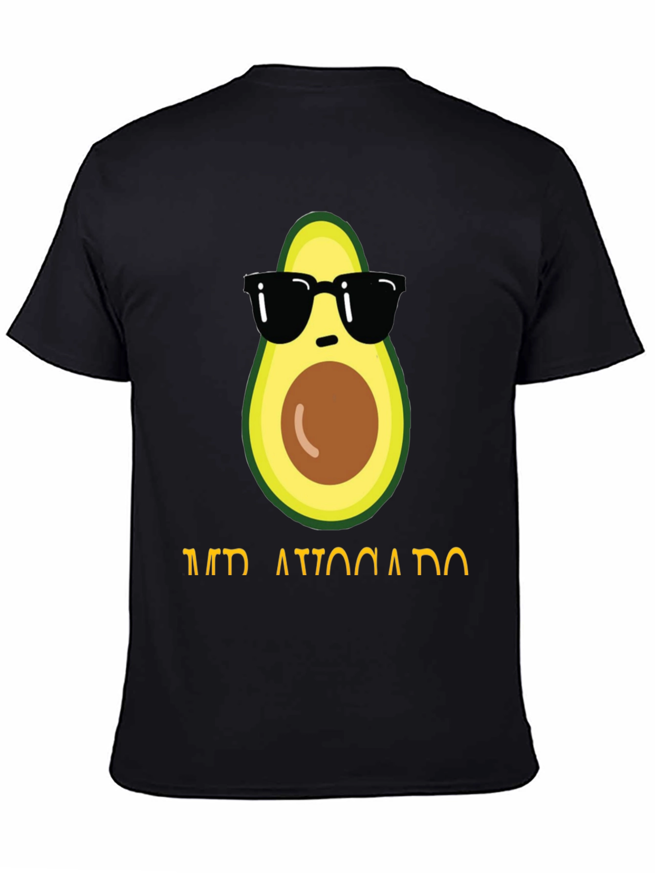 Black Cool Avocado Graphic T-Shirt view 4