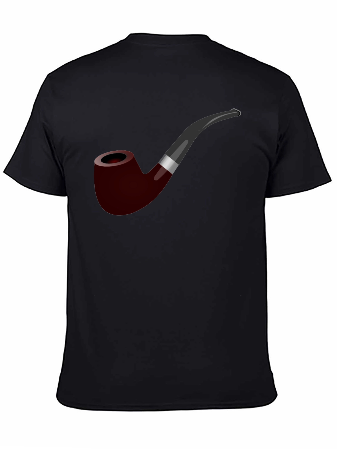 Black Smoking Pipe Graphic T-Shirt - Classic Style view 4