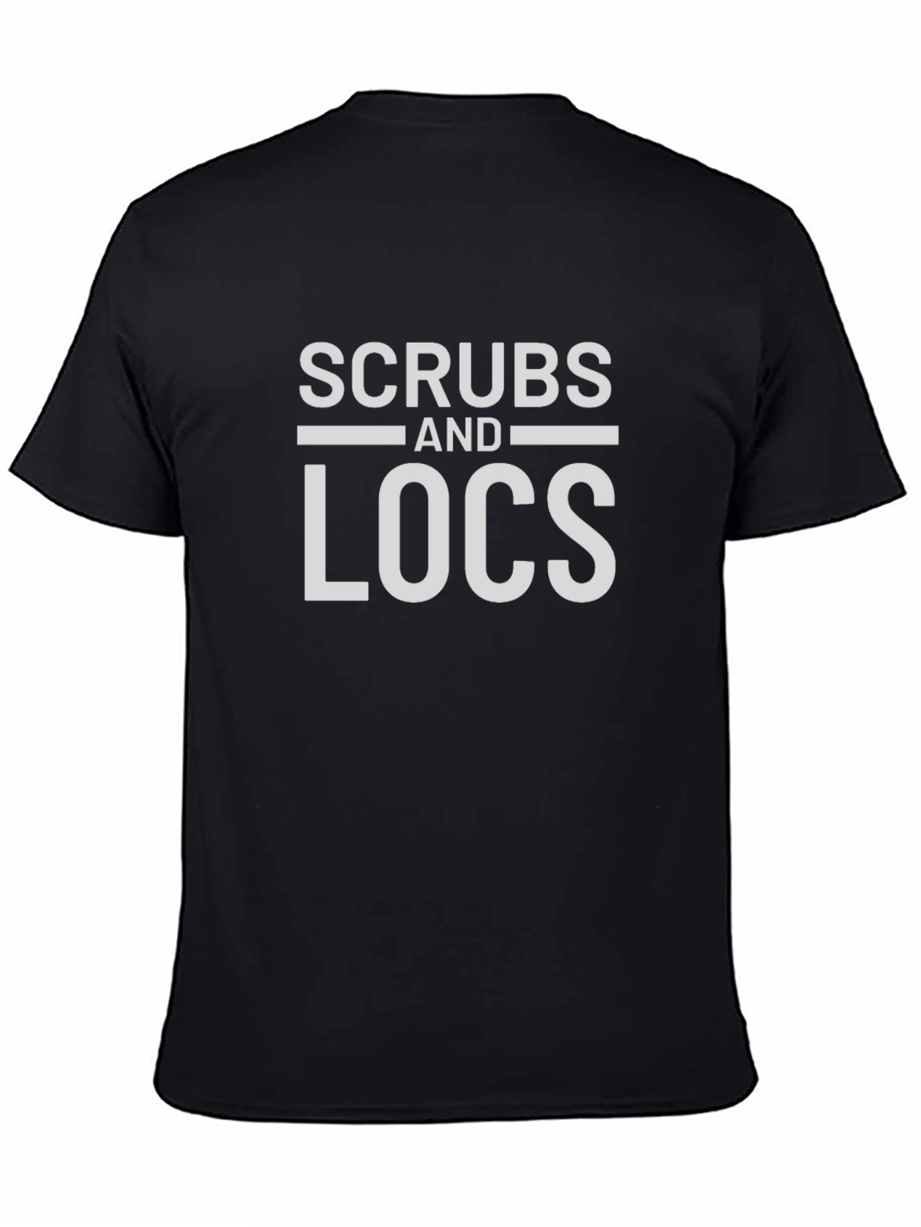 Black Scrubs & Locs Graphic Tee - Unisex Cotton Blend view 4