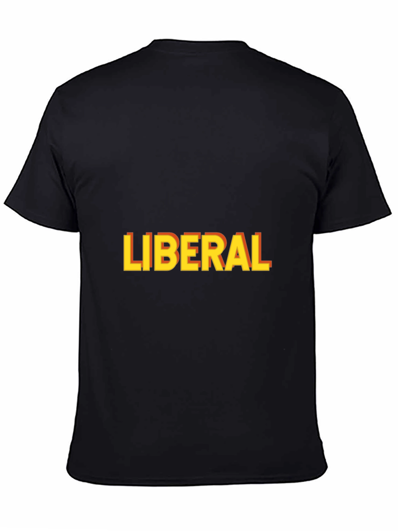Black Liberal Graphic Print T-Shirt - Black view 4