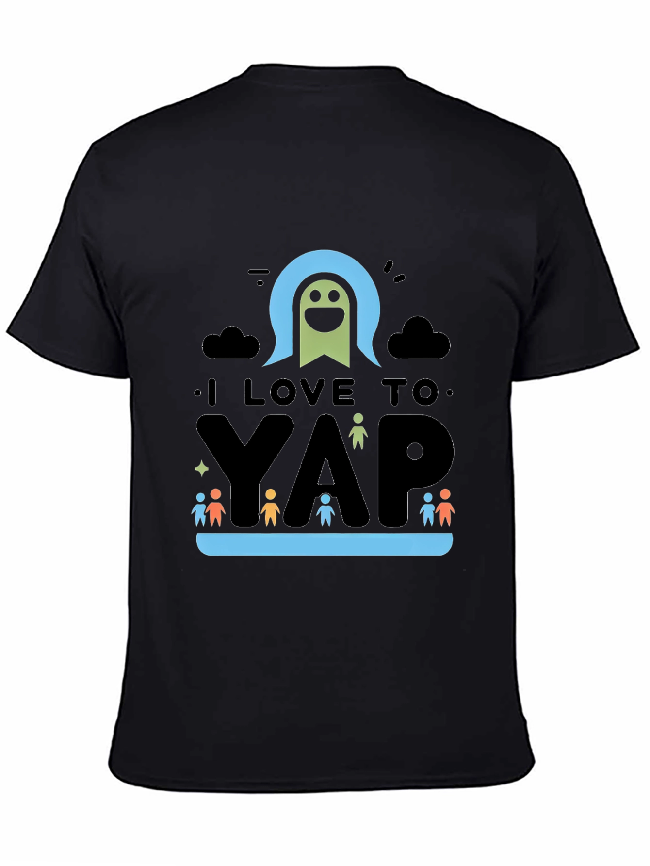 Black I Love To Yap T-Shirt view 4
