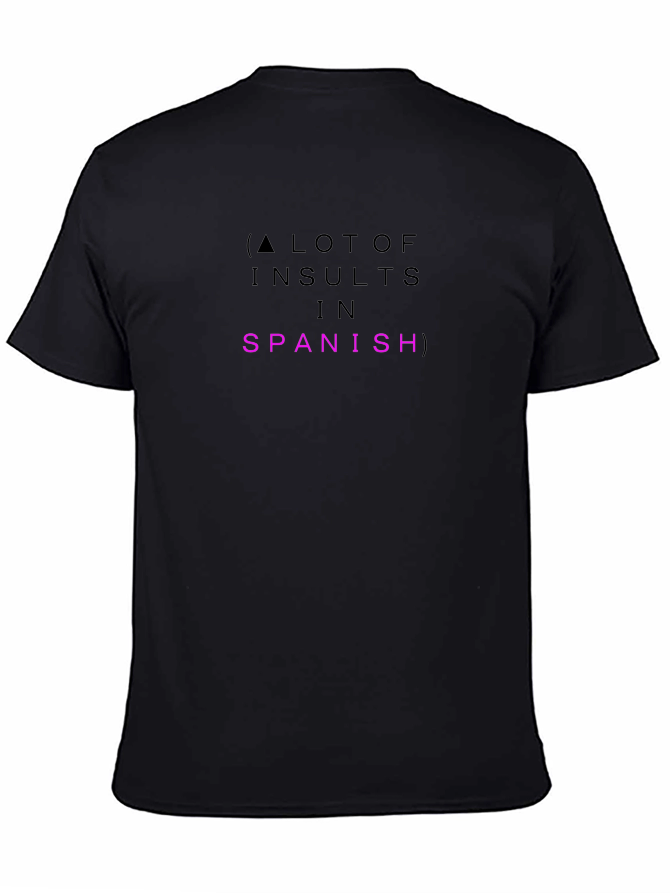 Black A Lot Of Insults In Spanish Black T-Shirt view 4