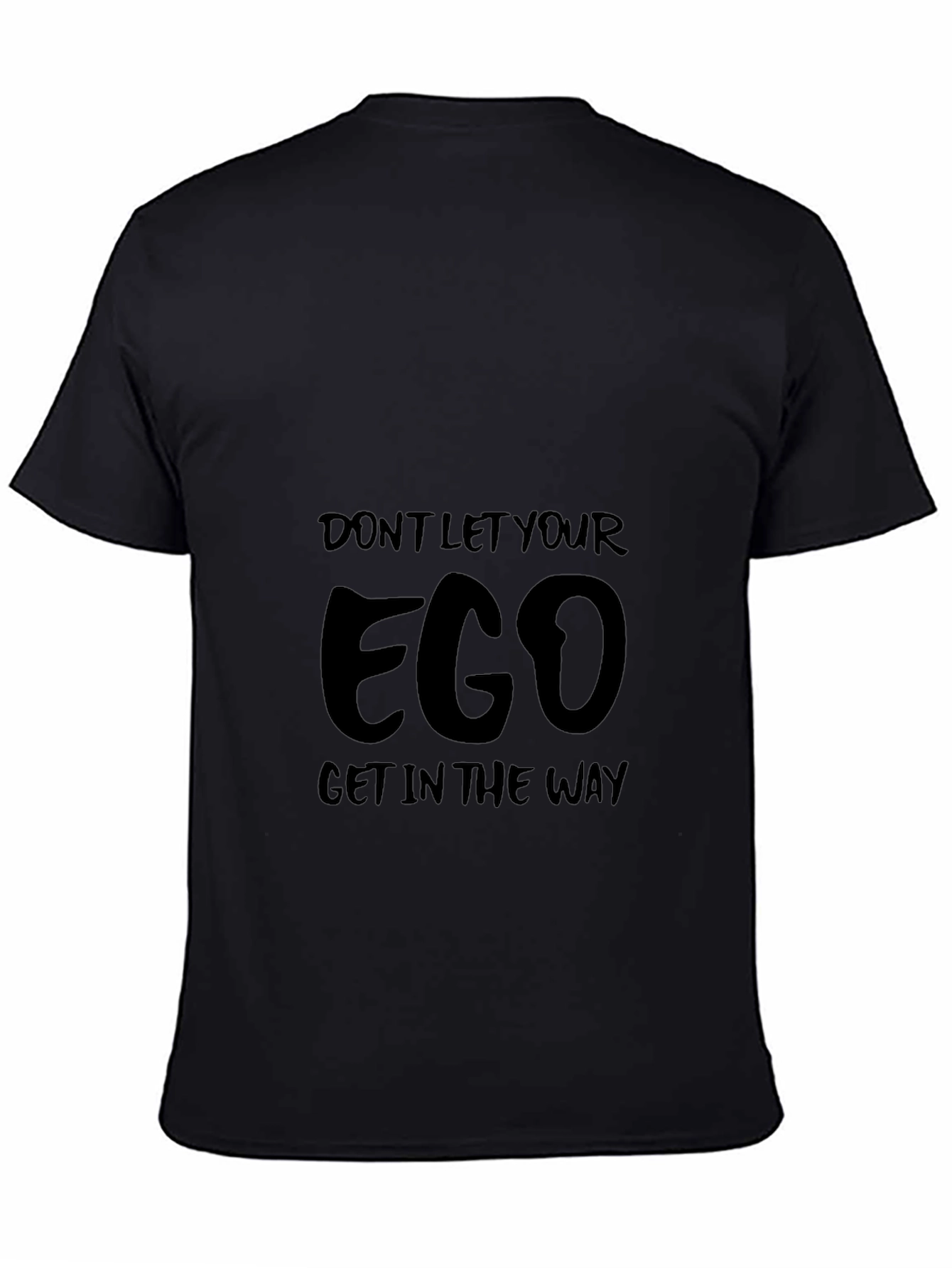 Black Ego Graphic T-Shirt - Black Casual Tee for Men view 4