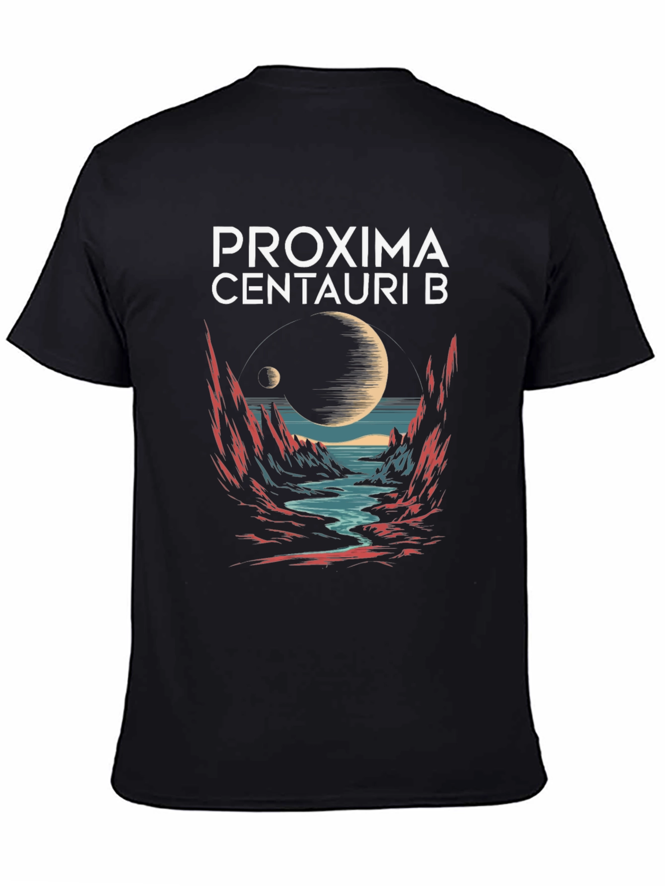 Black Proxima Centauri B Graphic T-Shirt view 4