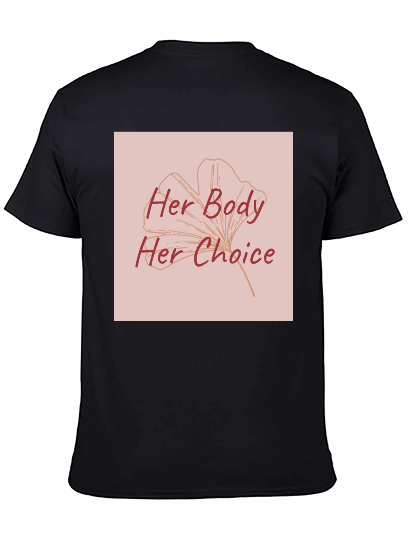 Black Her Body Her Choice Graphic Tee - Pro Choice T-Shirt view 4