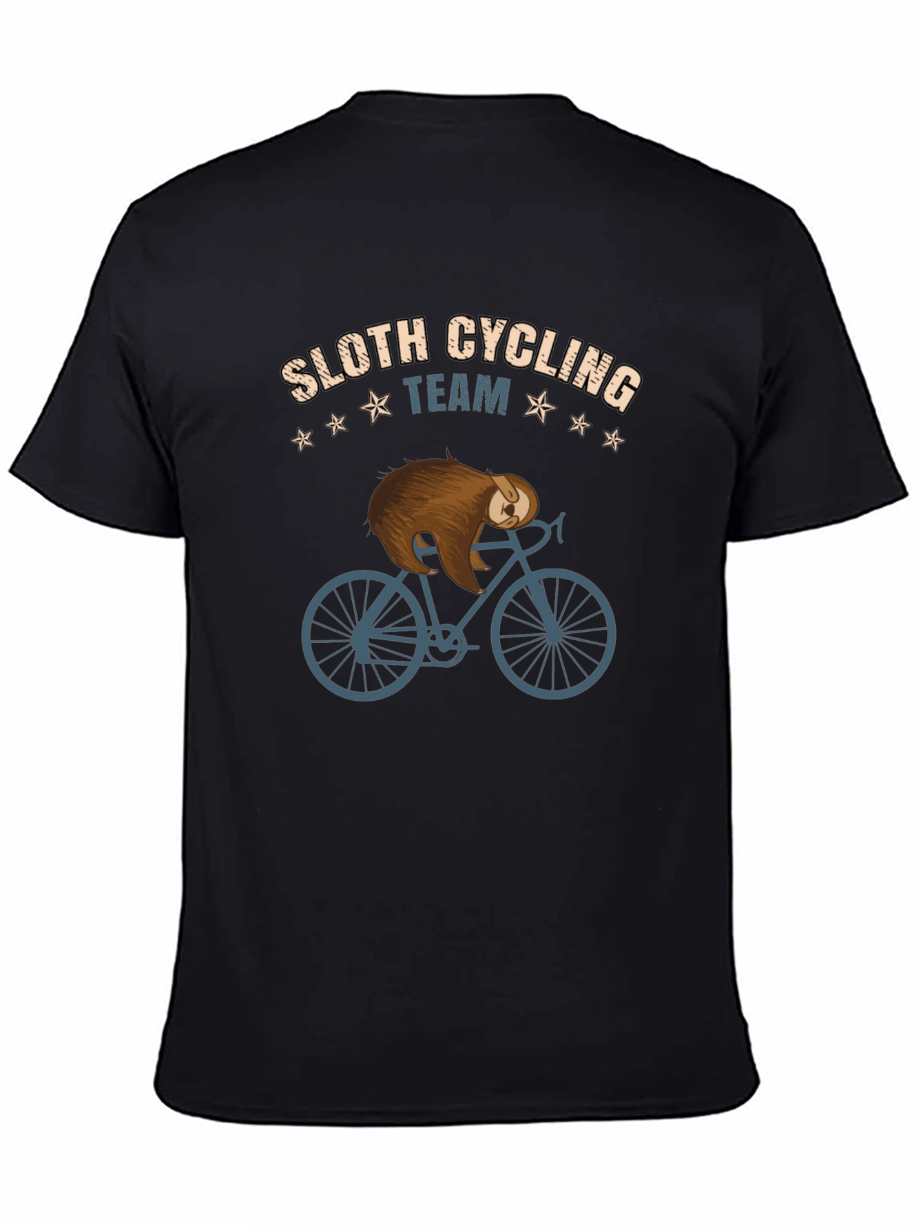 Black Sloth Cycling Team Graphic T-Shirt view 4