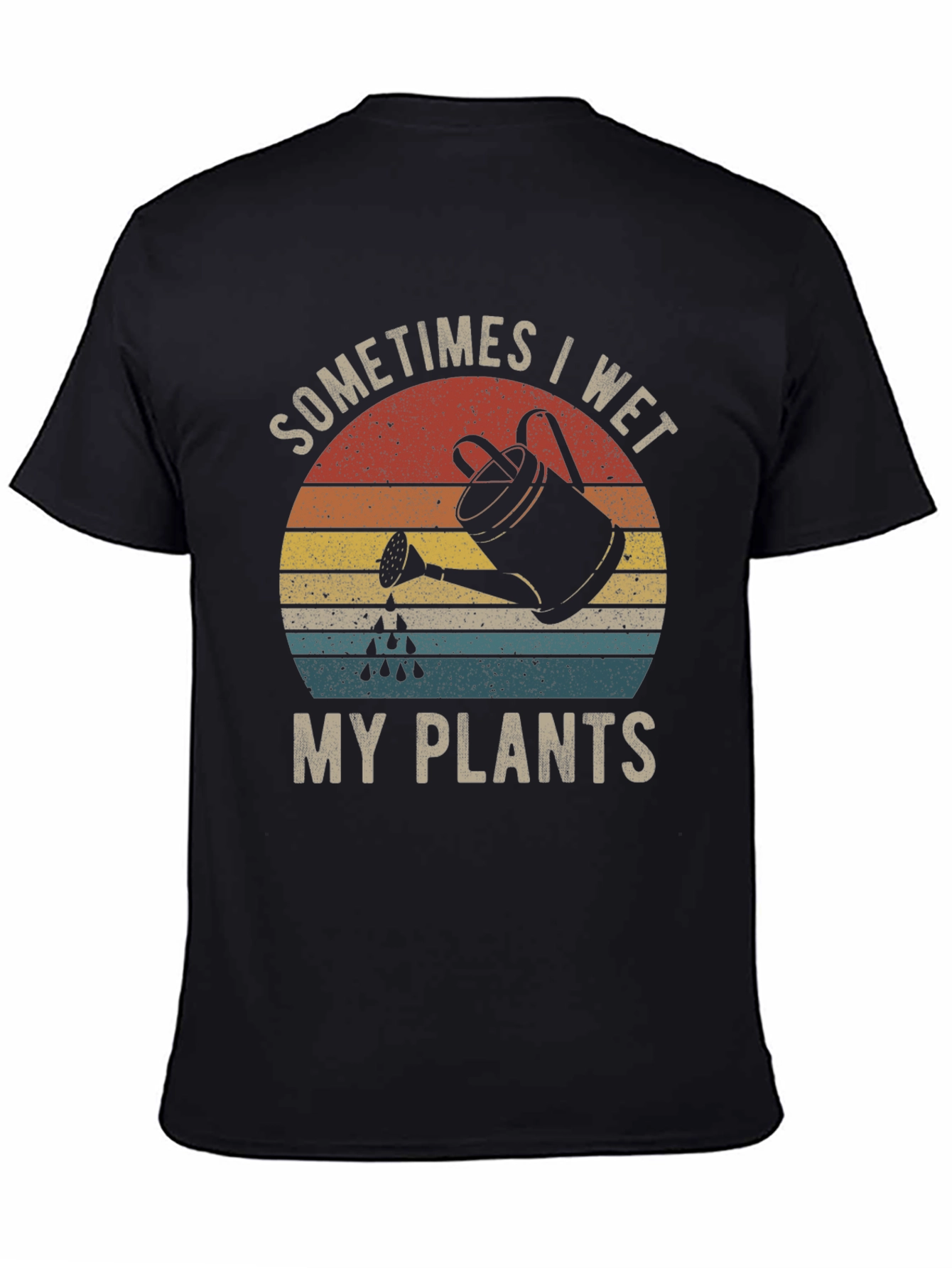 Black Sometimes I Wet My Plants Graphic Tee view 4