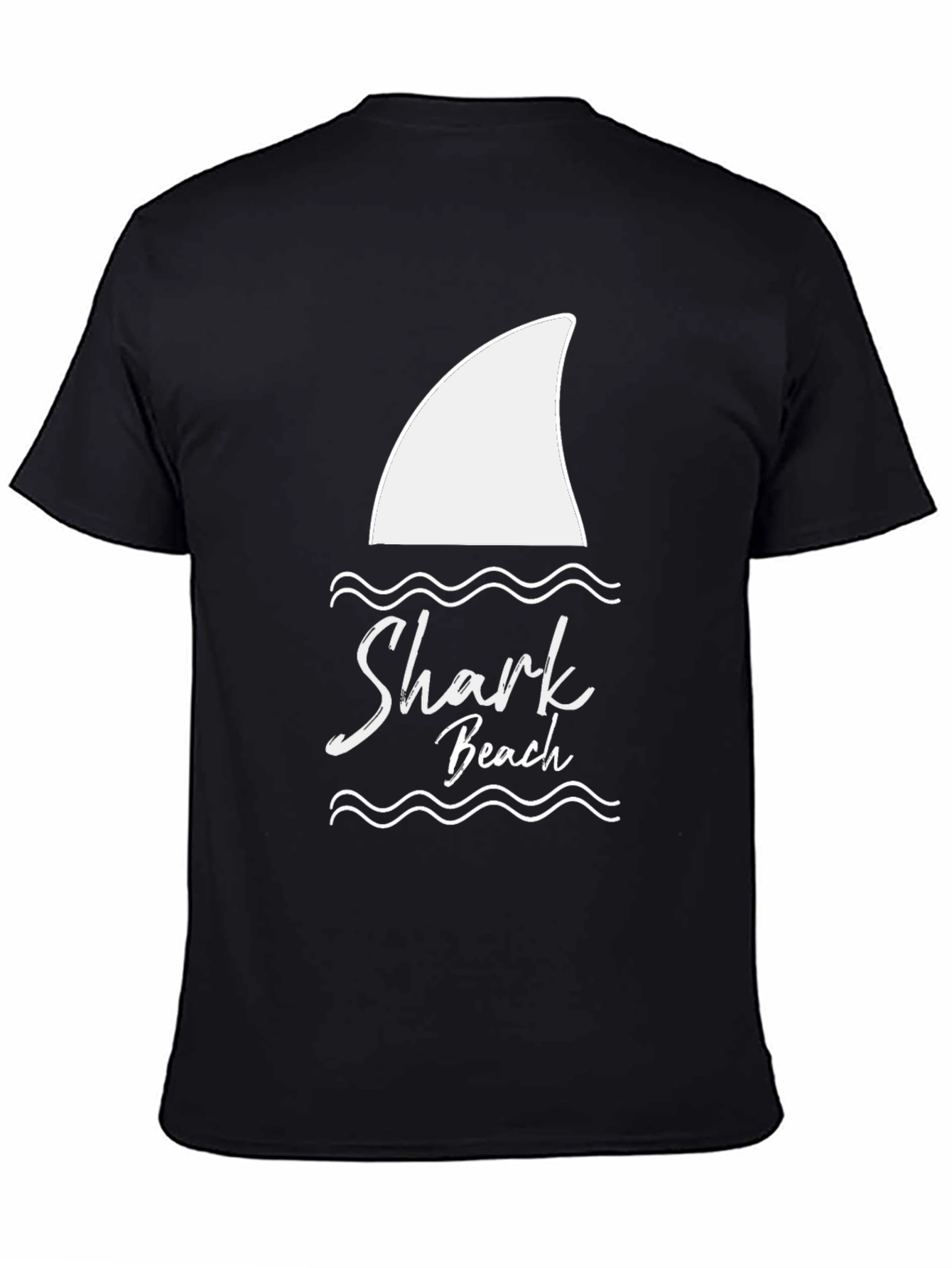 Black Shark Beach Graphic Tee - Black view 4