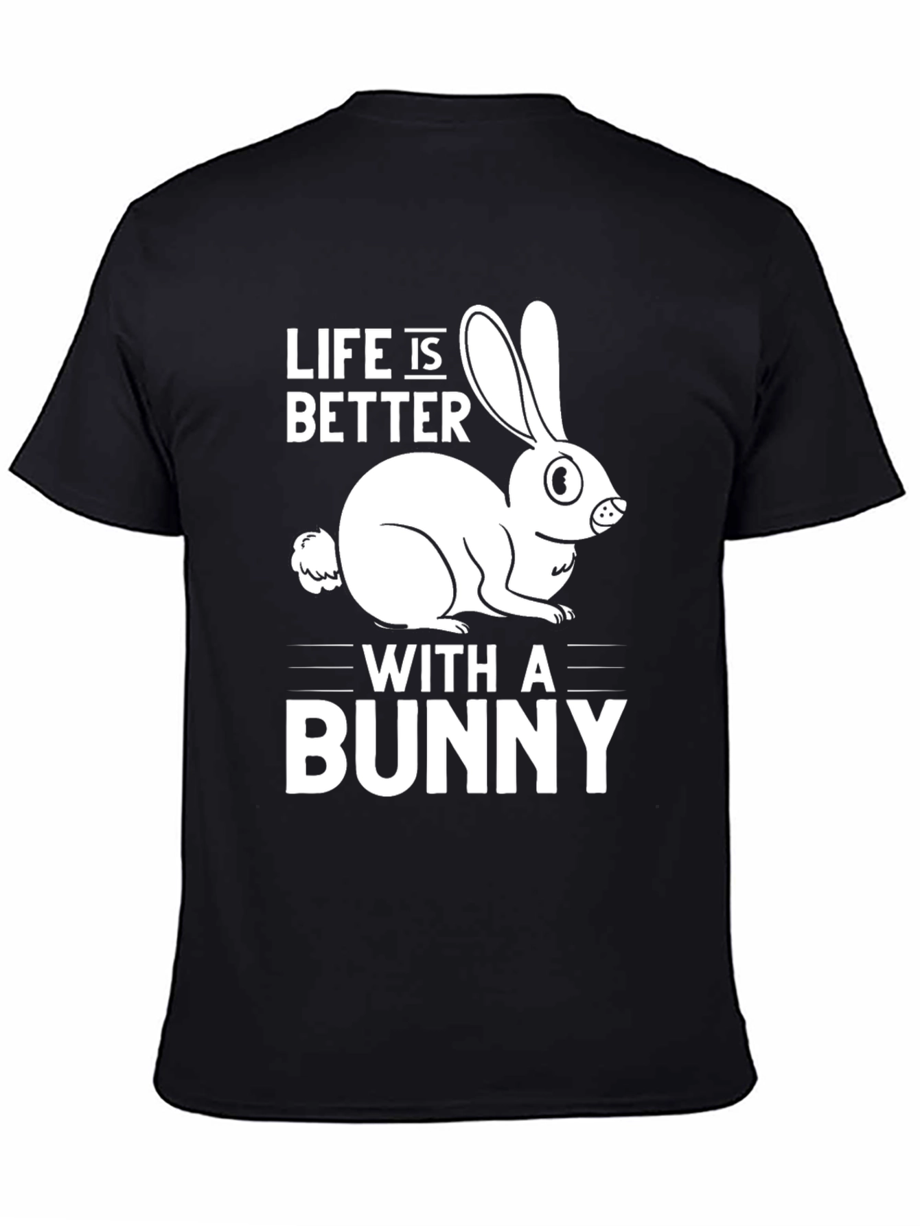 Black Life is Better with a Bunny T-Shirt view 4