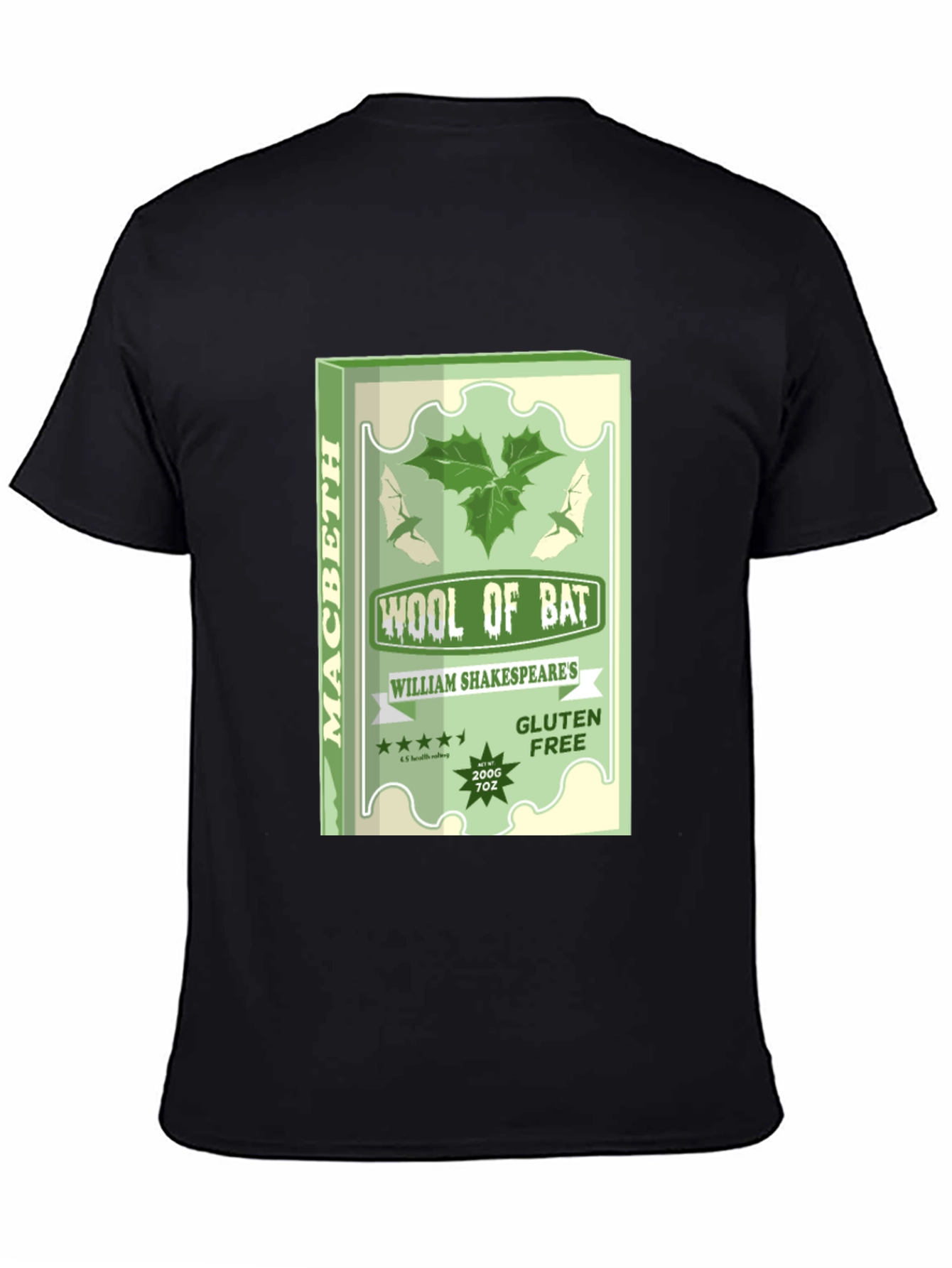 Black Macbeth Wool of Bat Graphic T-Shirt view 4