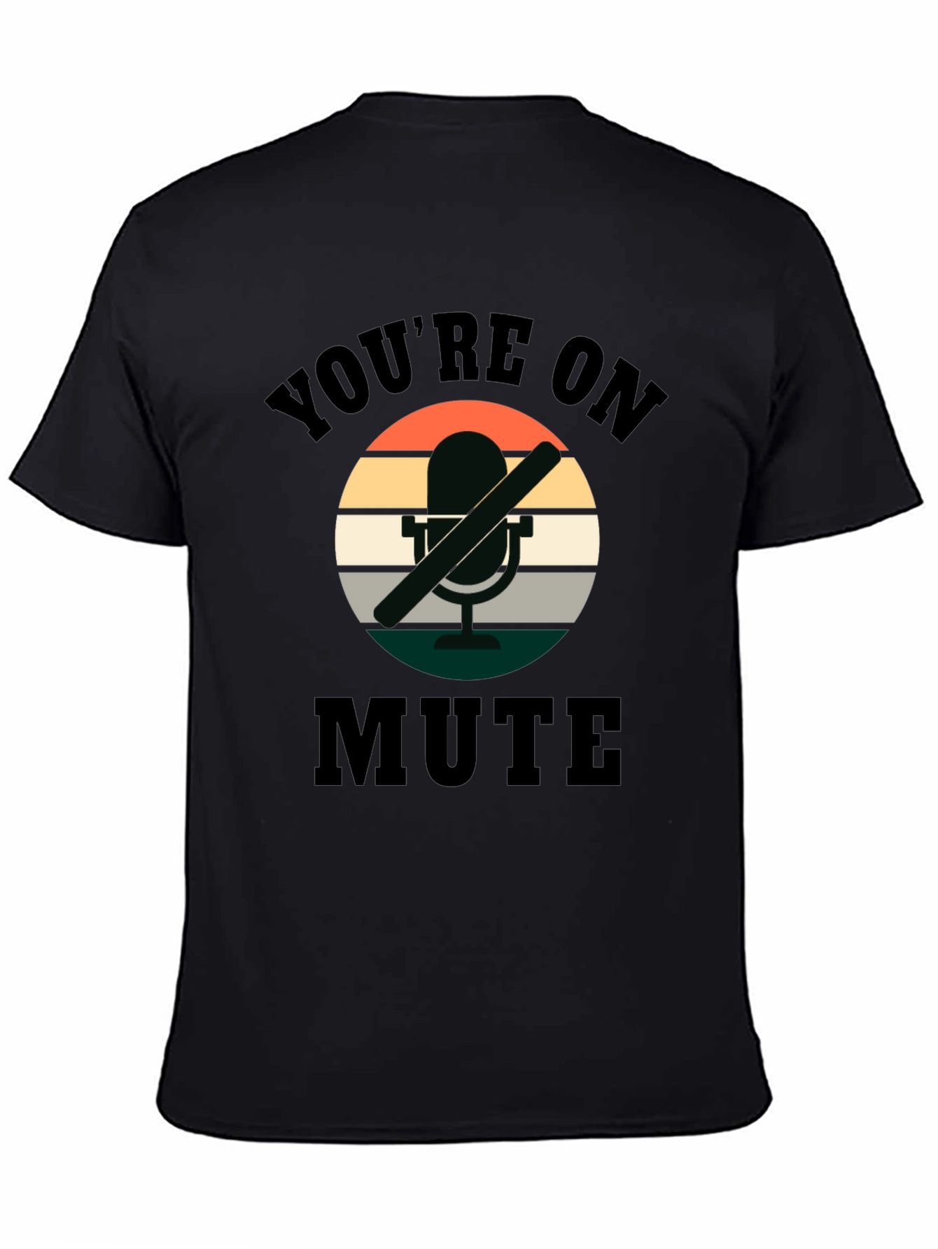 Black You're on Mute Retro Graphic Tee view 4