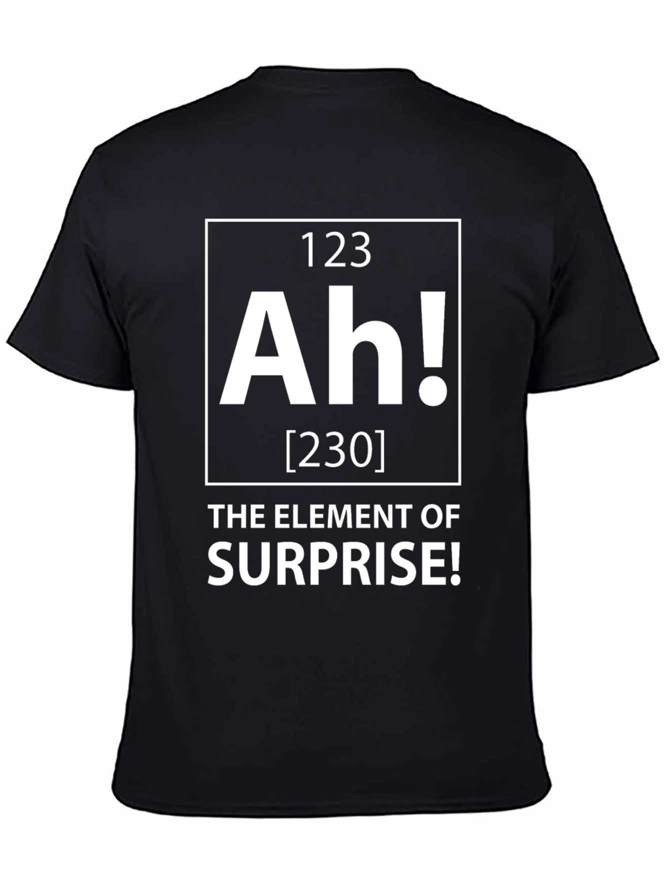 Black Funny Element of Surprise Graphic T-Shirt view 4