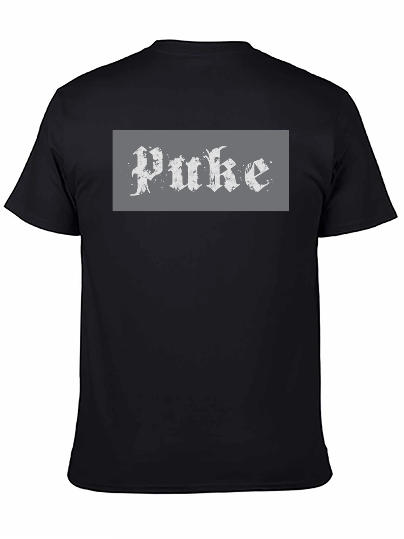 Black Puke Graphic Tee - Black Cotton Blend view 4