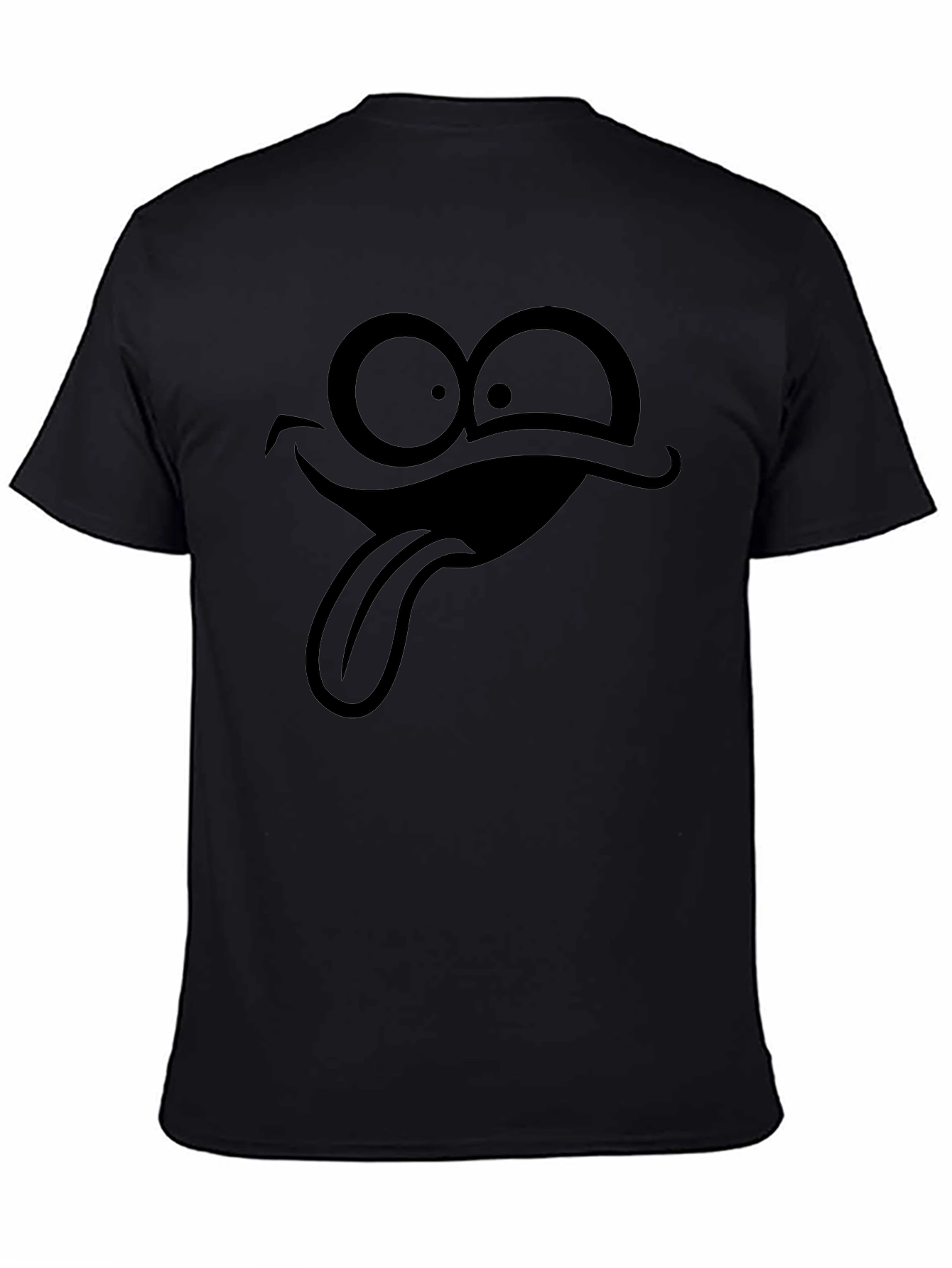 Black Funny Face Black T-Shirt view 4