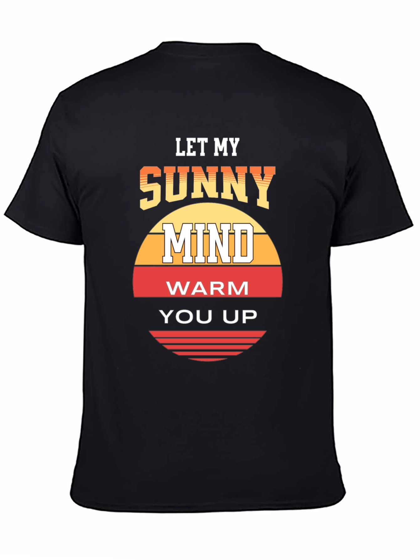 Black Sunny Mind Graphic Tee - Let My Mind Warm You Up view 4