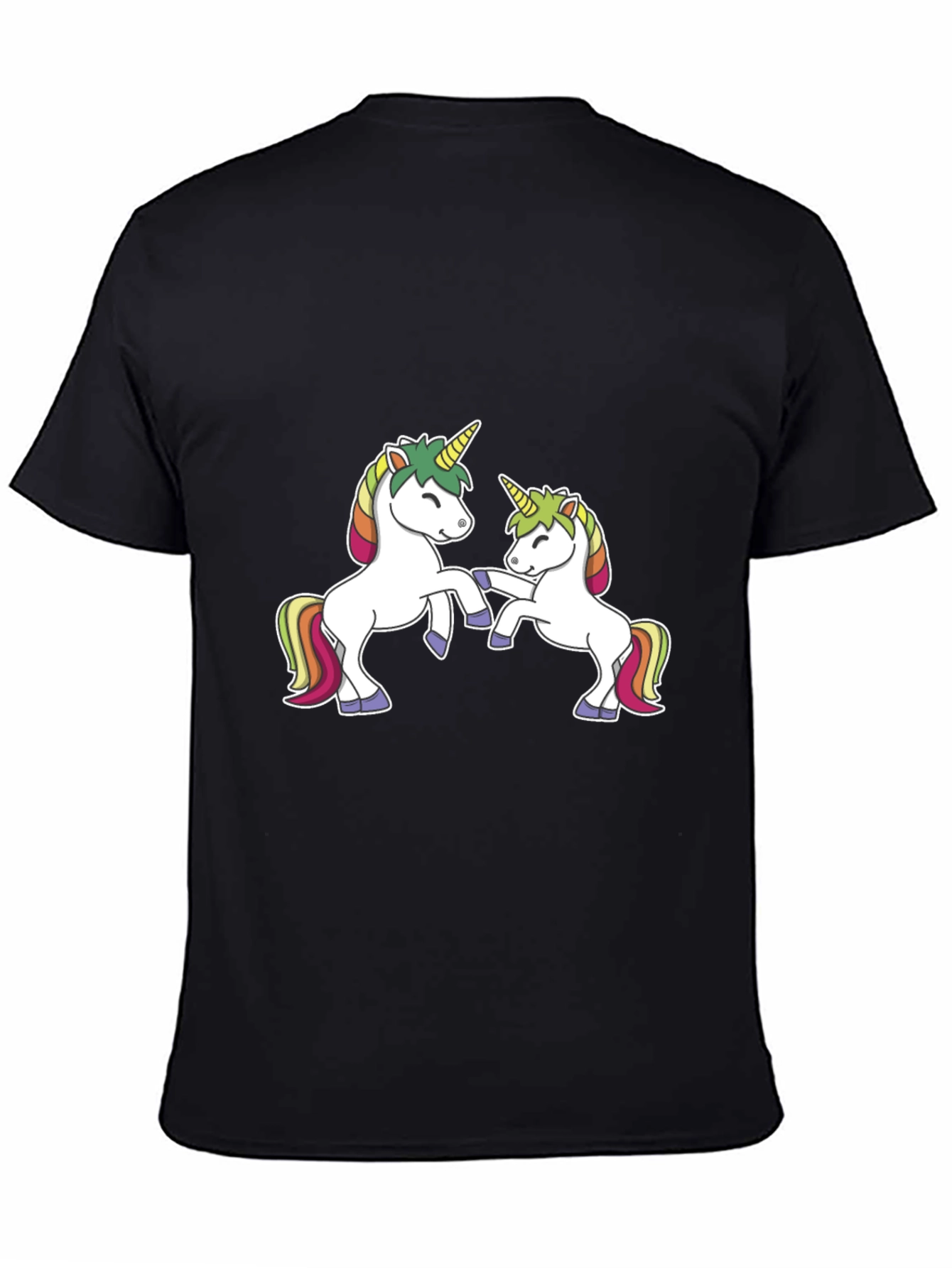 Black Unicorn T-Shirt - Black Cotton Blend view 4