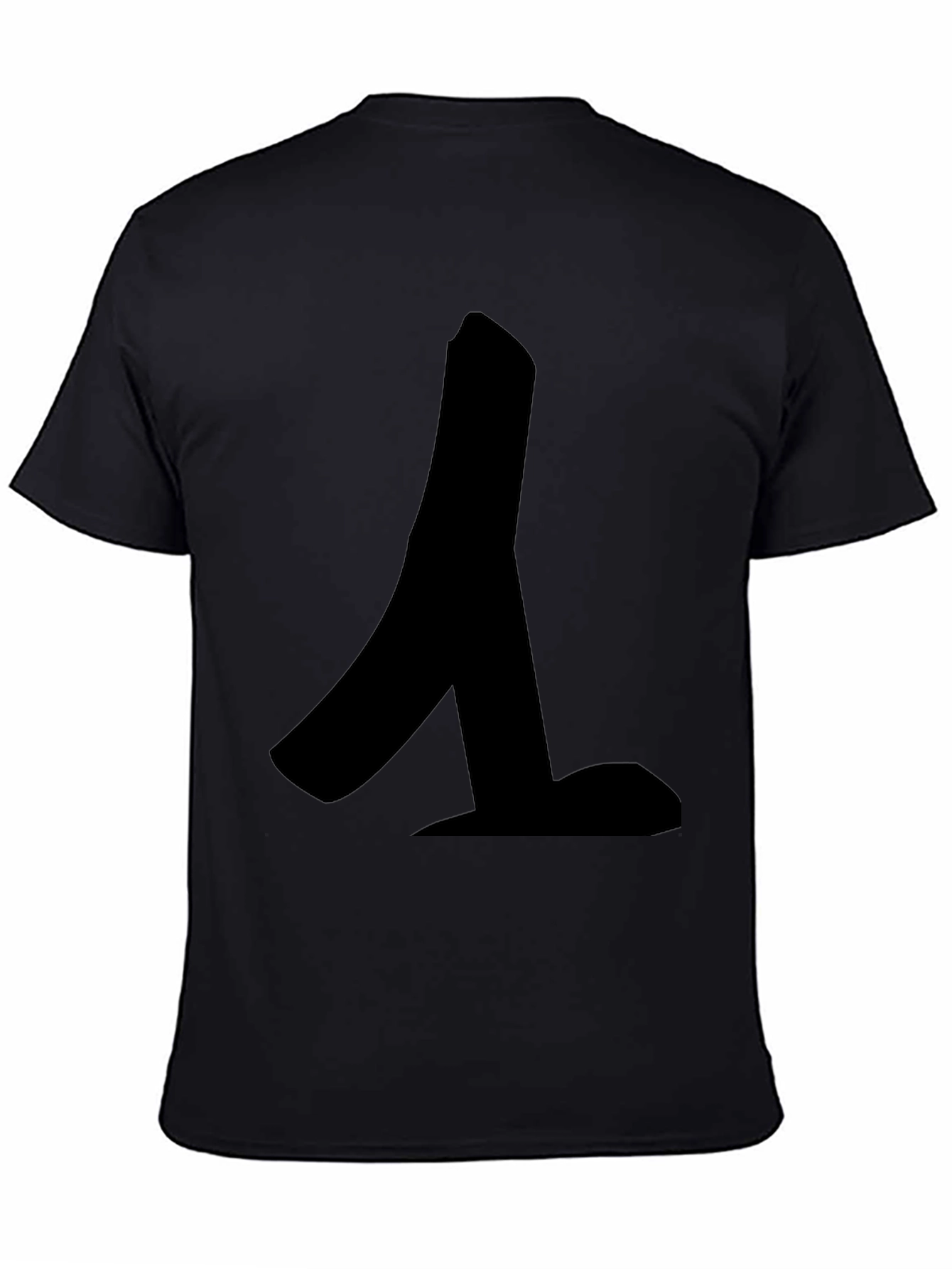 Black Modern Graphic Tee - Black with Abstract Design view 4
