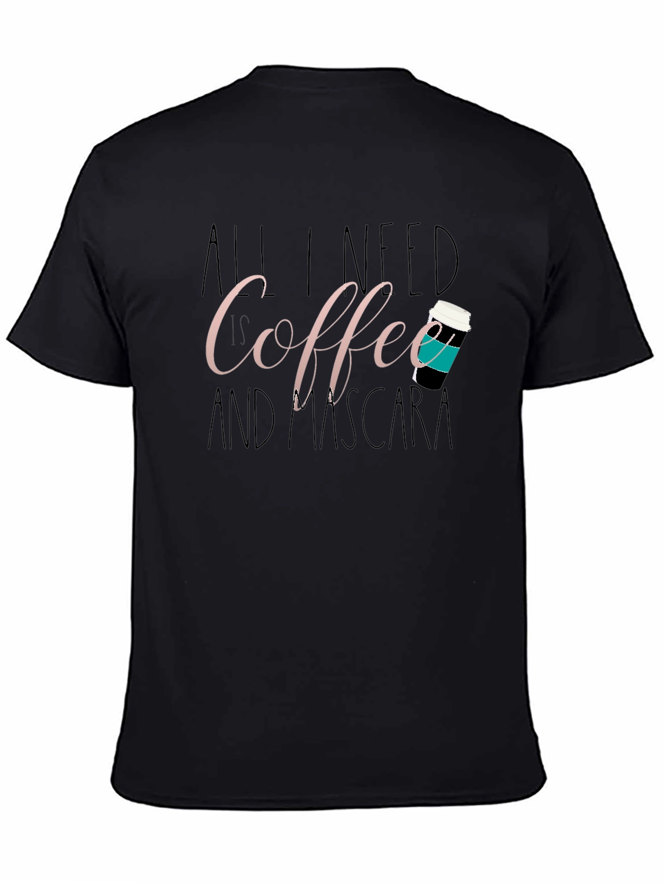 Black Coffee and Mascara Graphic T-Shirt - Unisex view 4