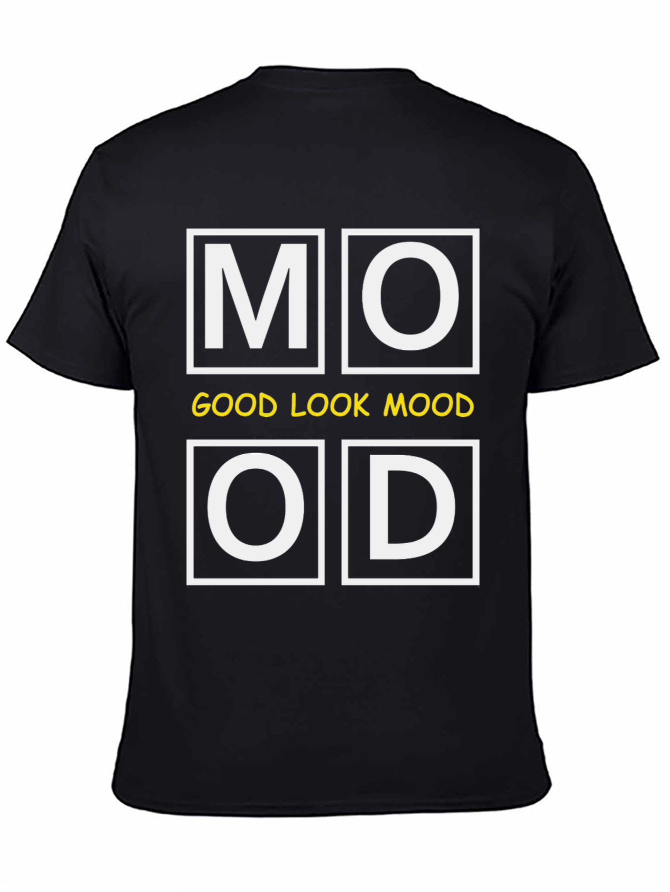 Black Good Look Mood T-Shirt - Stylish Black Tee view 4