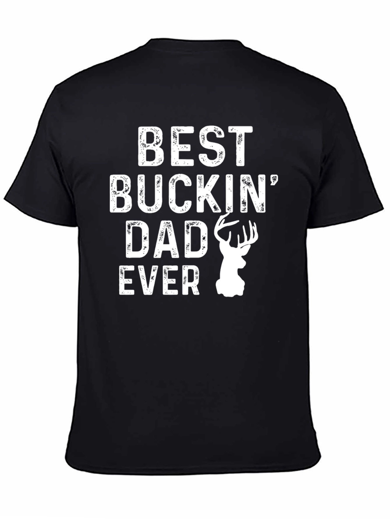 Black Best Buckin' Dad Ever Black T-Shirt view 4