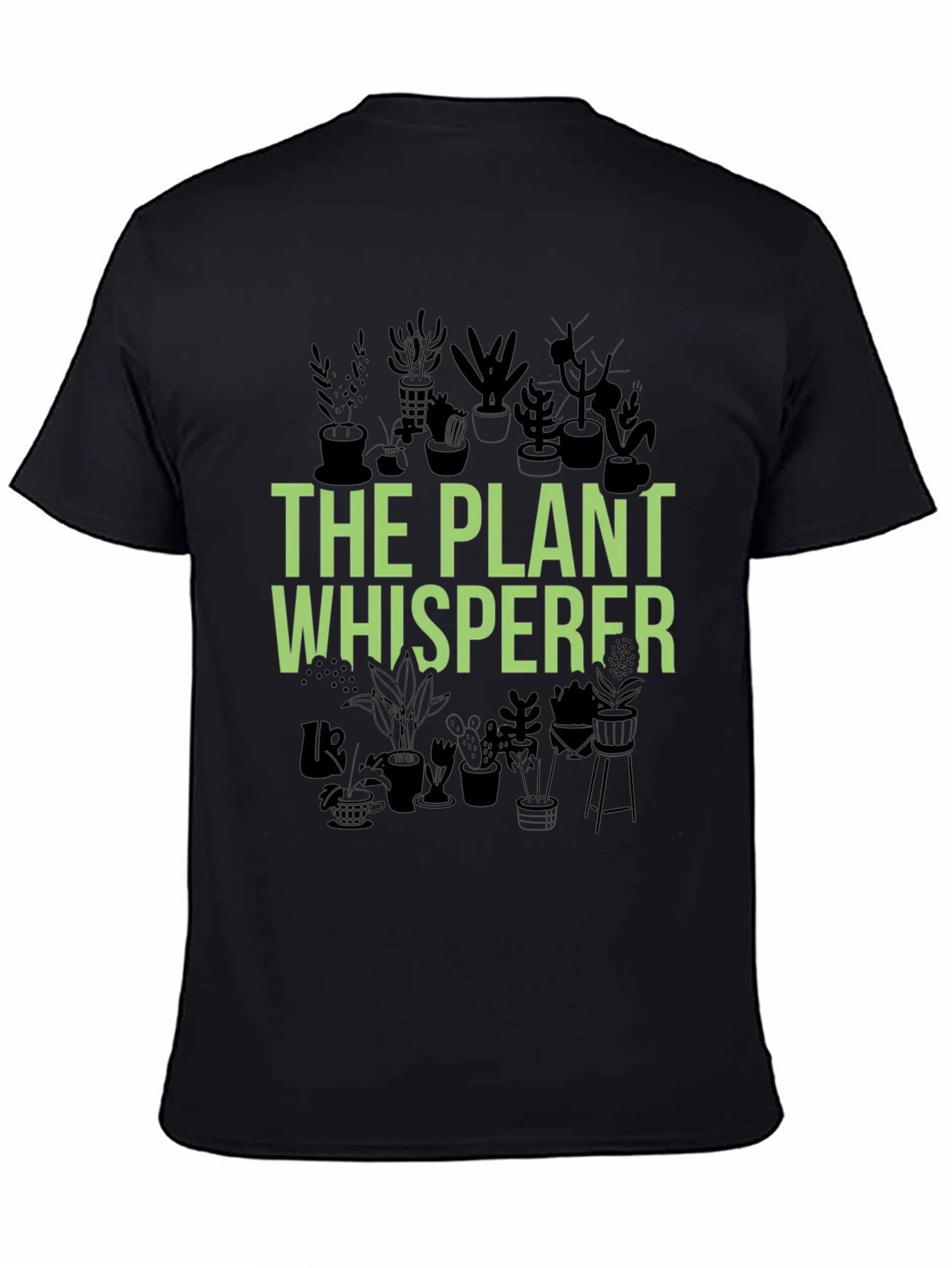 Black The Plant Whisperer Graphic T-Shirt view 4