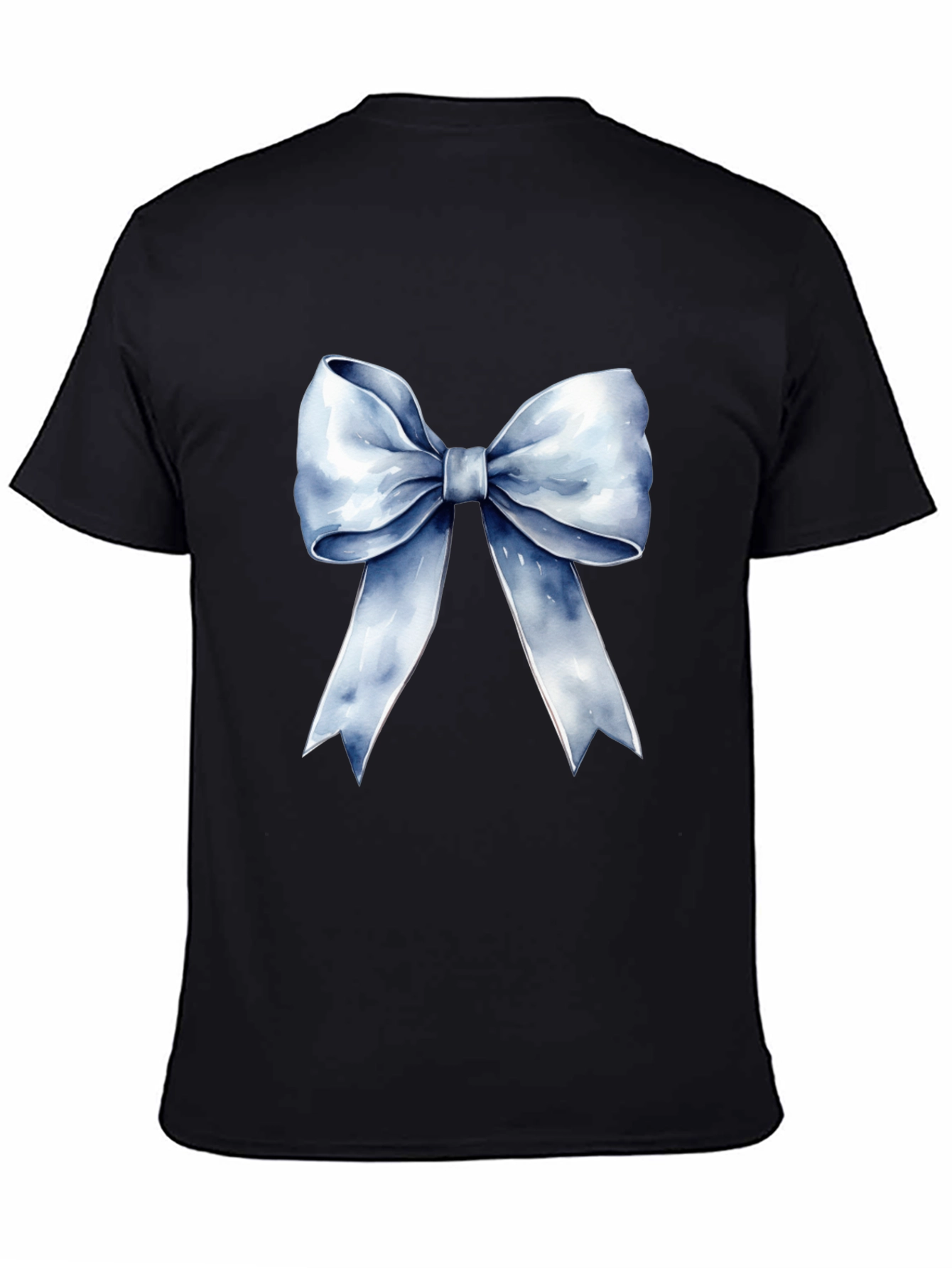 Black Bow Graphic Tee - Stylish Black Cotton T-Shirt view 4