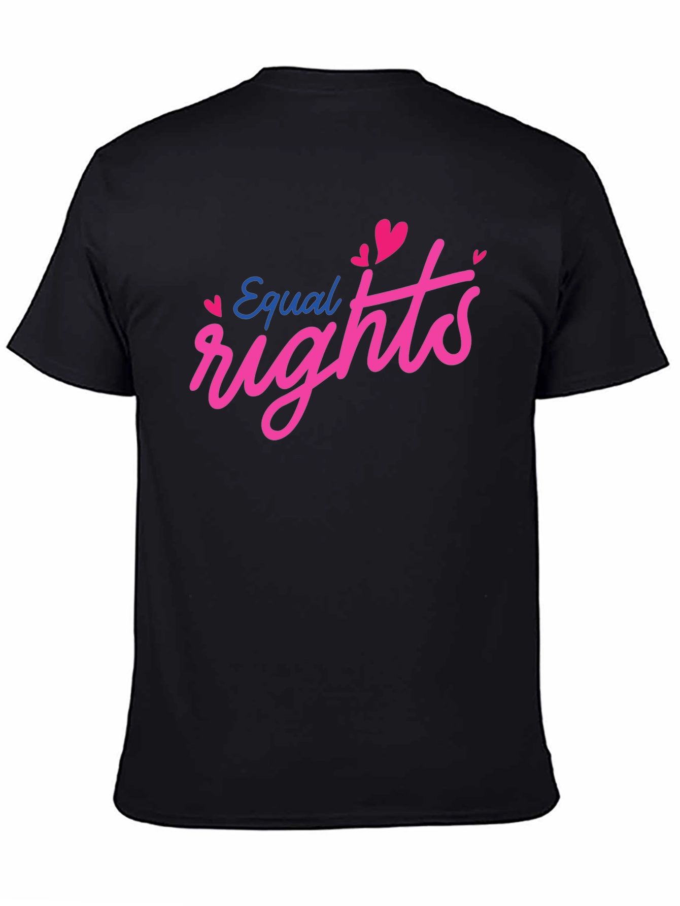 Black Equal Rights Heart Graphic Black T-Shirt view 4