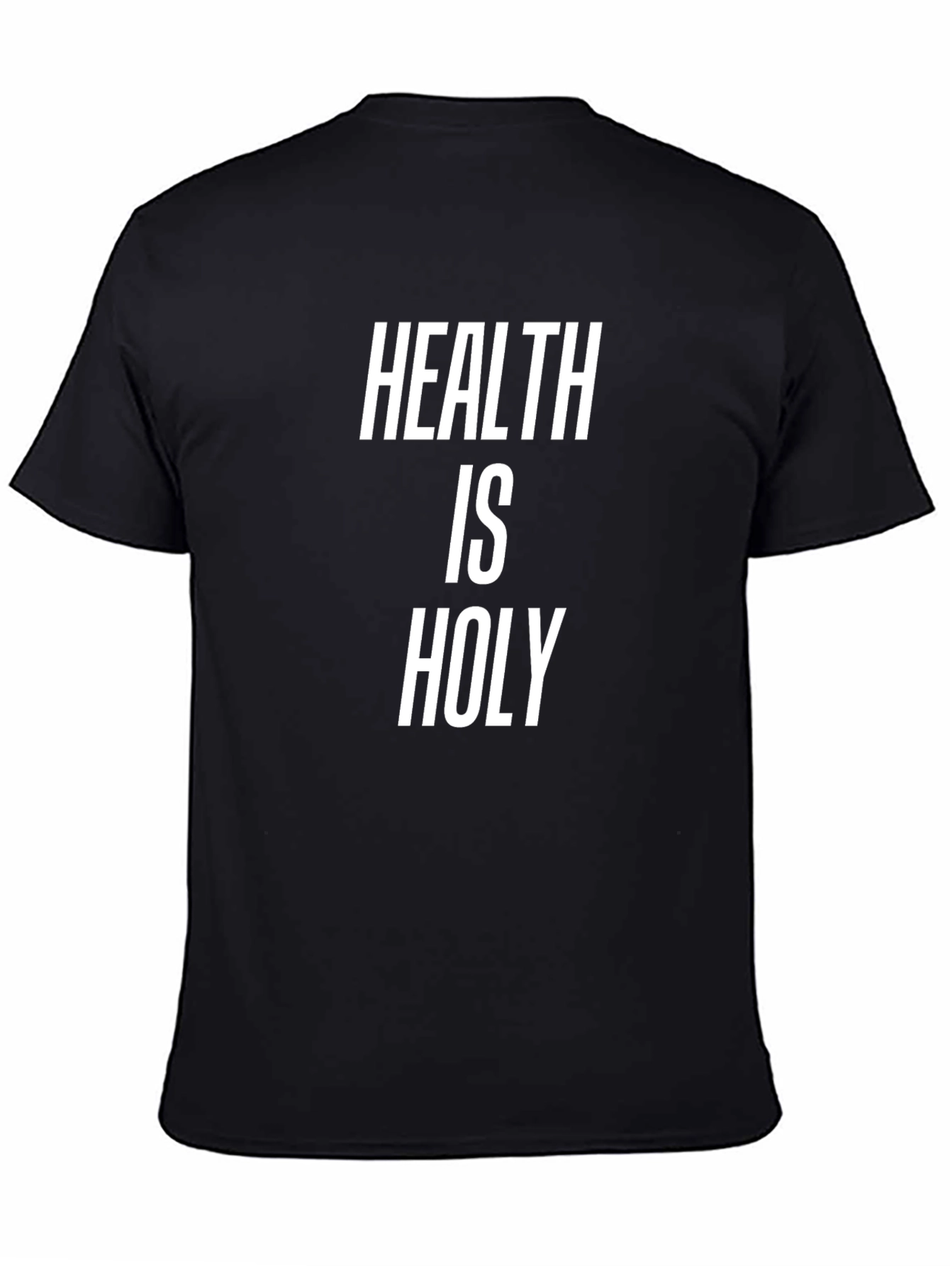 Black Health Is Holy Black Graphic Tee view 4