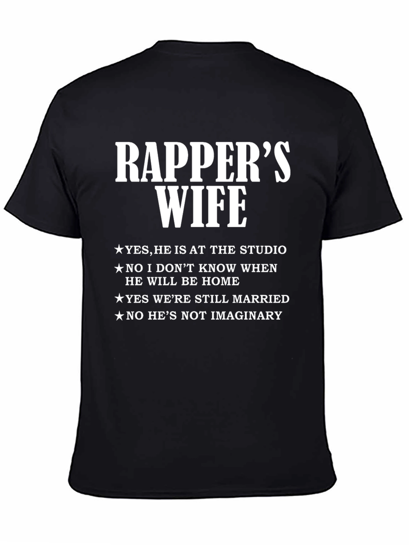 Black Rapper's Wife Graphic Tee - Studio Humor view 4