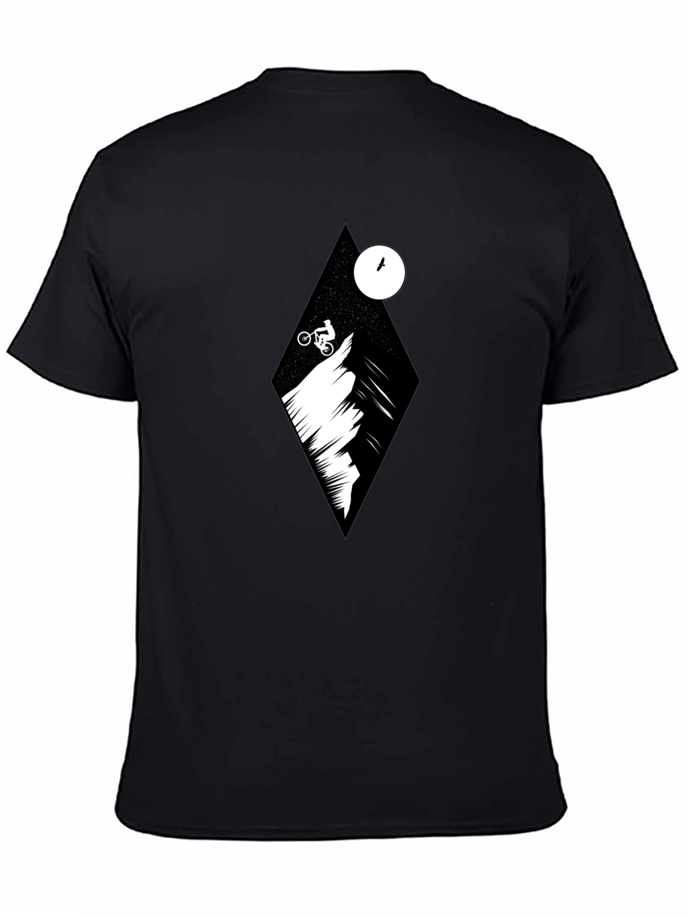 Black Mountain Biker Graphic Tee - Black view 4