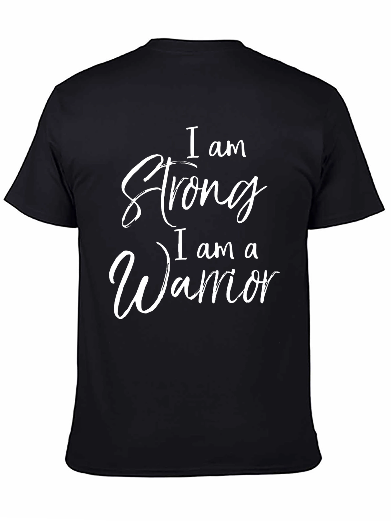 Black I am Strong Warrior Graphic T-Shirt view 4